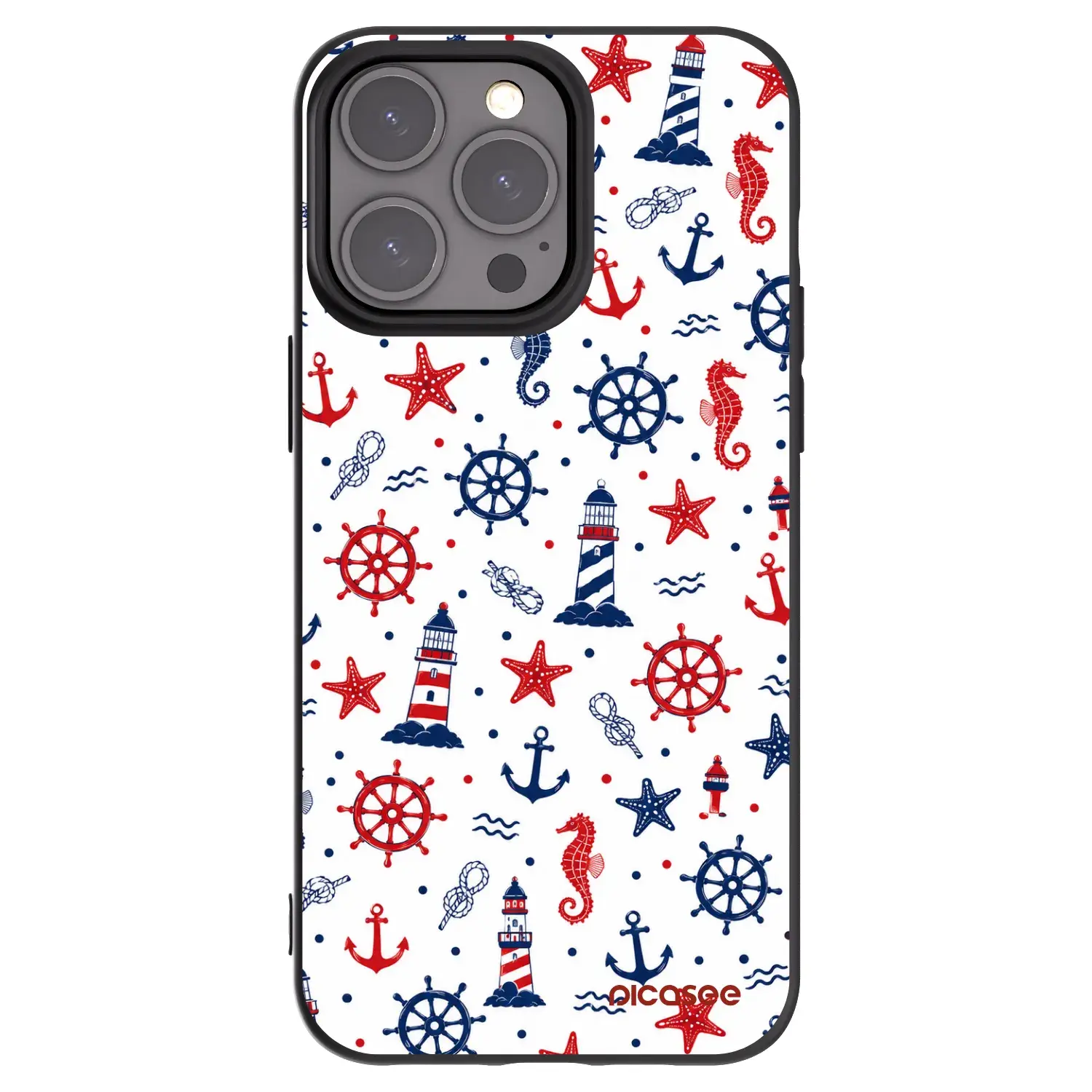 Silikonový černý obal pro Apple iPhone 15 Pro Max - Sailor Vibes