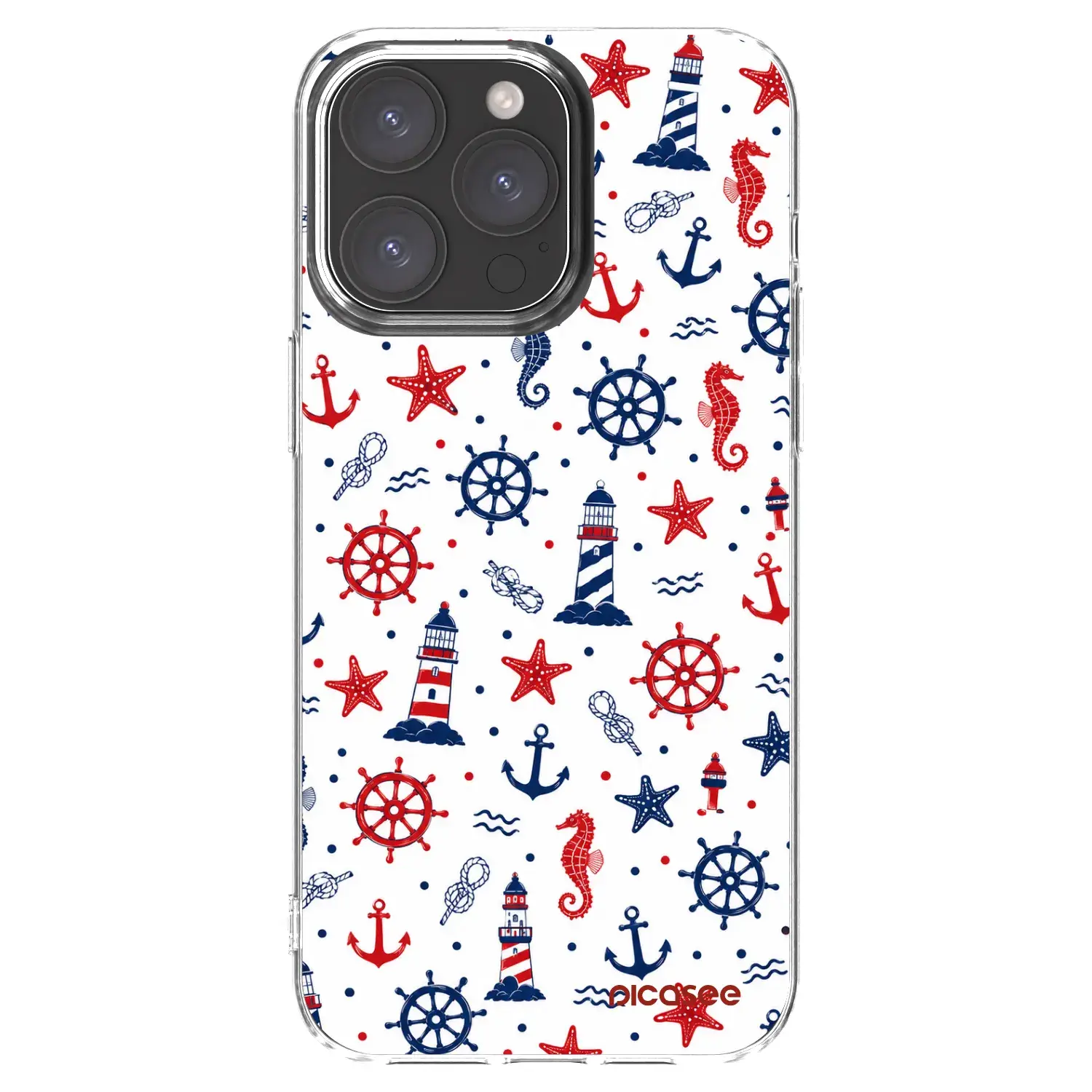 Silikonový průhledný obal pro Apple iPhone 15 Pro Max - Sailor Vibes