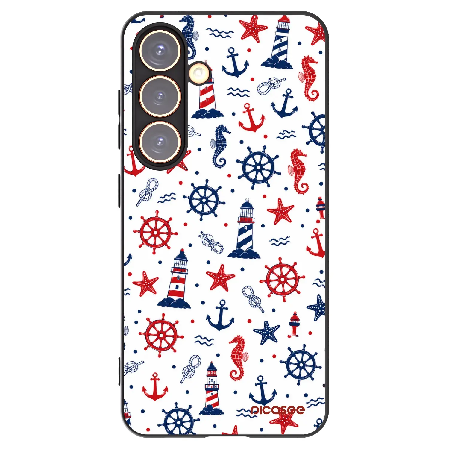 Silikonový černý obal pro Samsung Galaxy S24 S921B 5G - Sailor Vibes