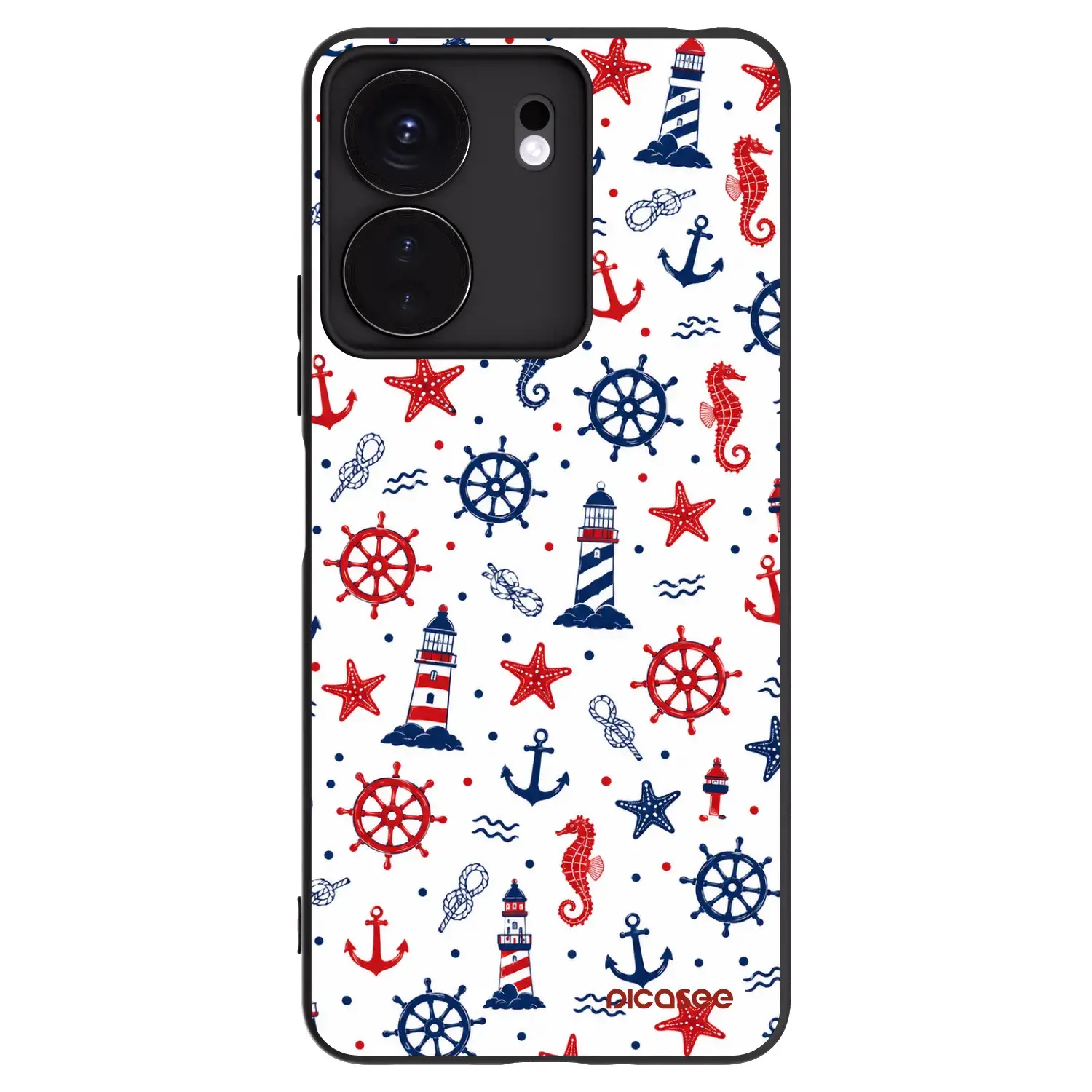 Silikonový černý obal pro Xiaomi Redmi 13C 4G - Sailor Vibes