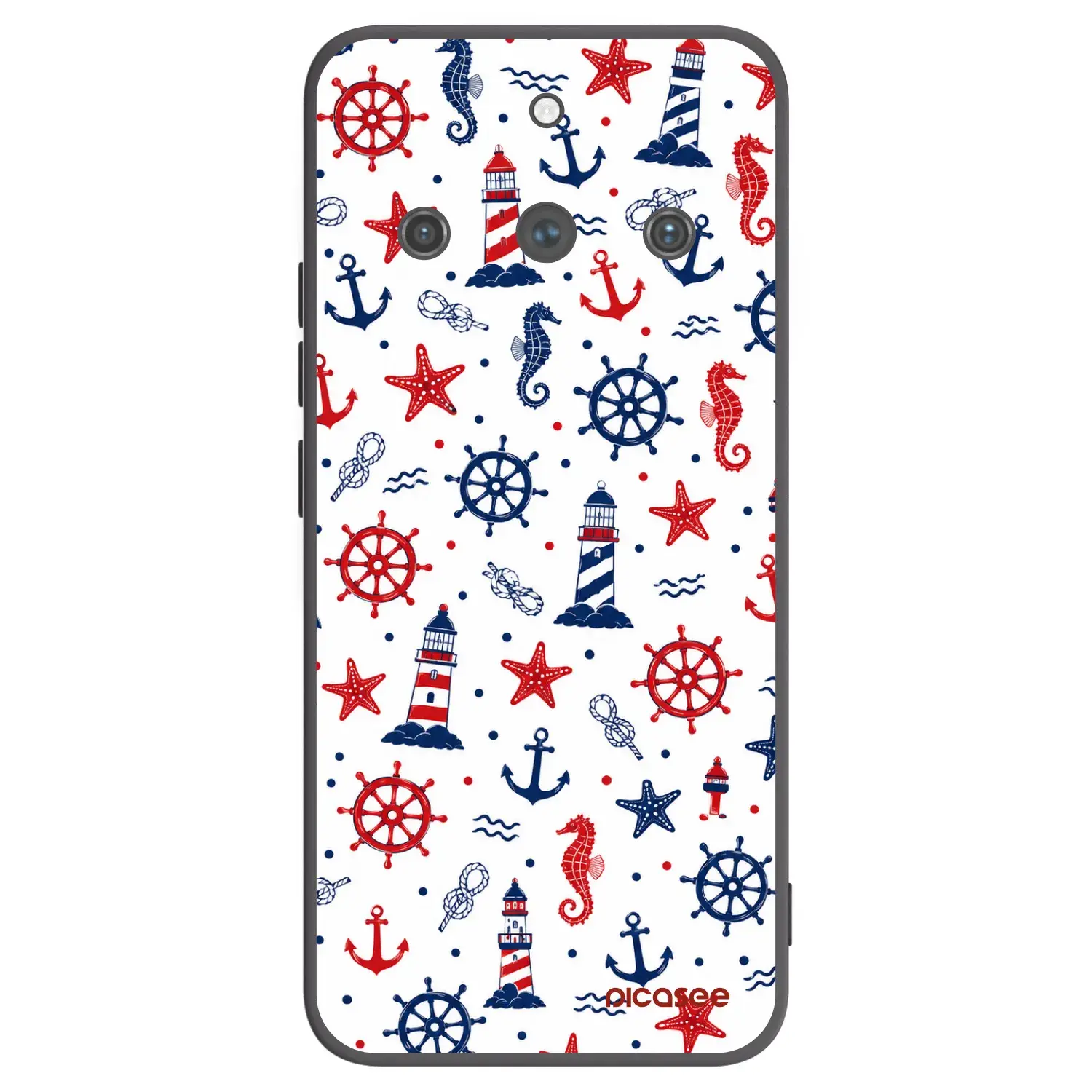 Silikonový černý obal pro Realme 11 Pro+ - Sailor Vibes