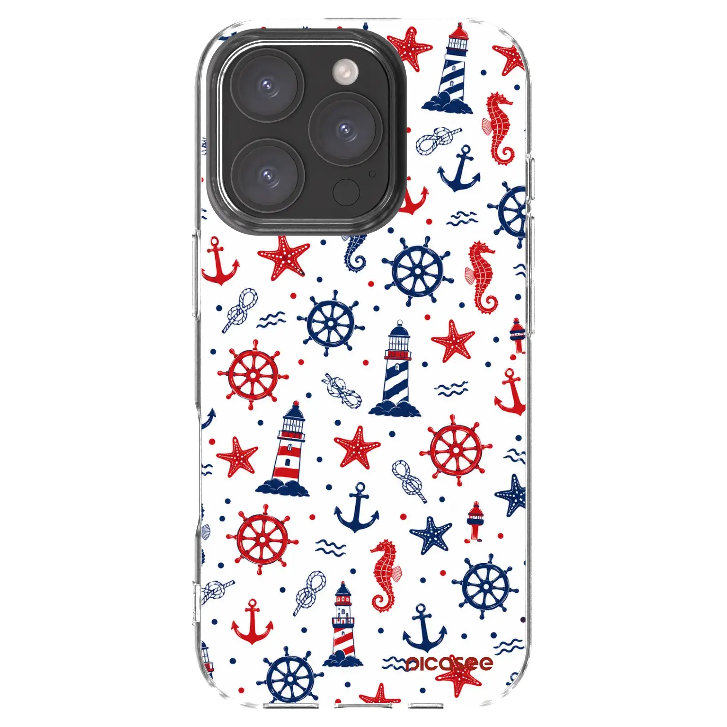 Silikonový průhledný obal pro Apple iPhone 16 Pro - Sailor Vibes