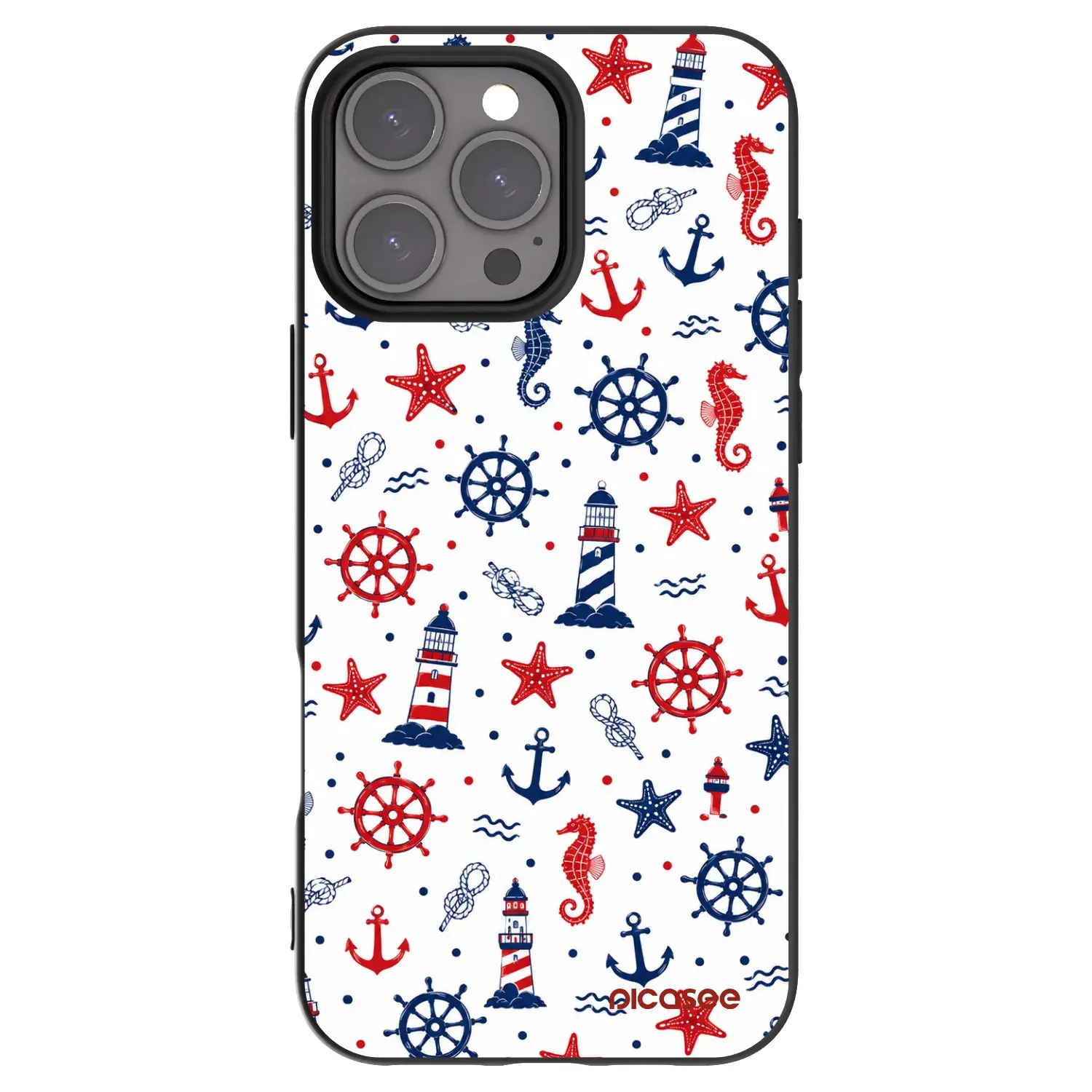 Silikonový černý obal pro Apple iPhone 16 Pro Max - Sailor Vibes
