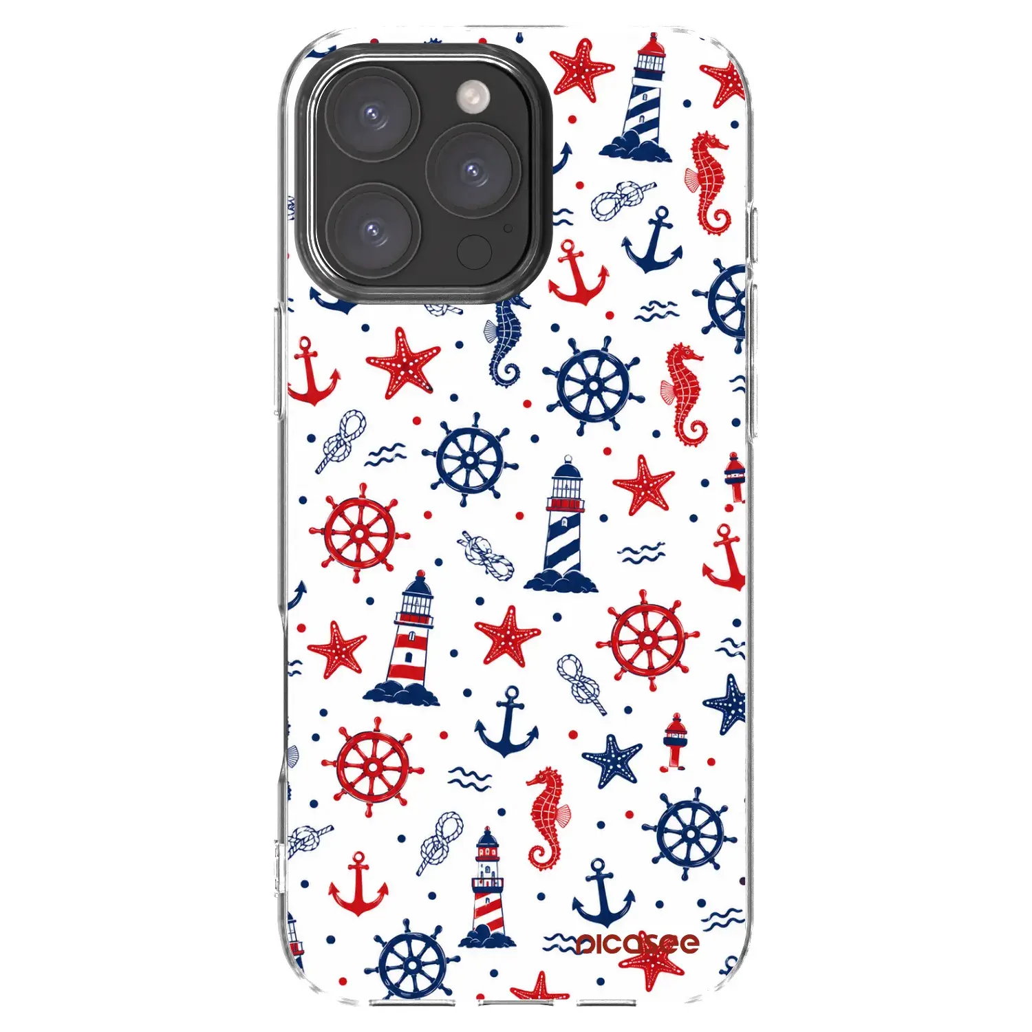 Silikonový průhledný obal pro Apple iPhone 16 Pro Max - Sailor Vibes
