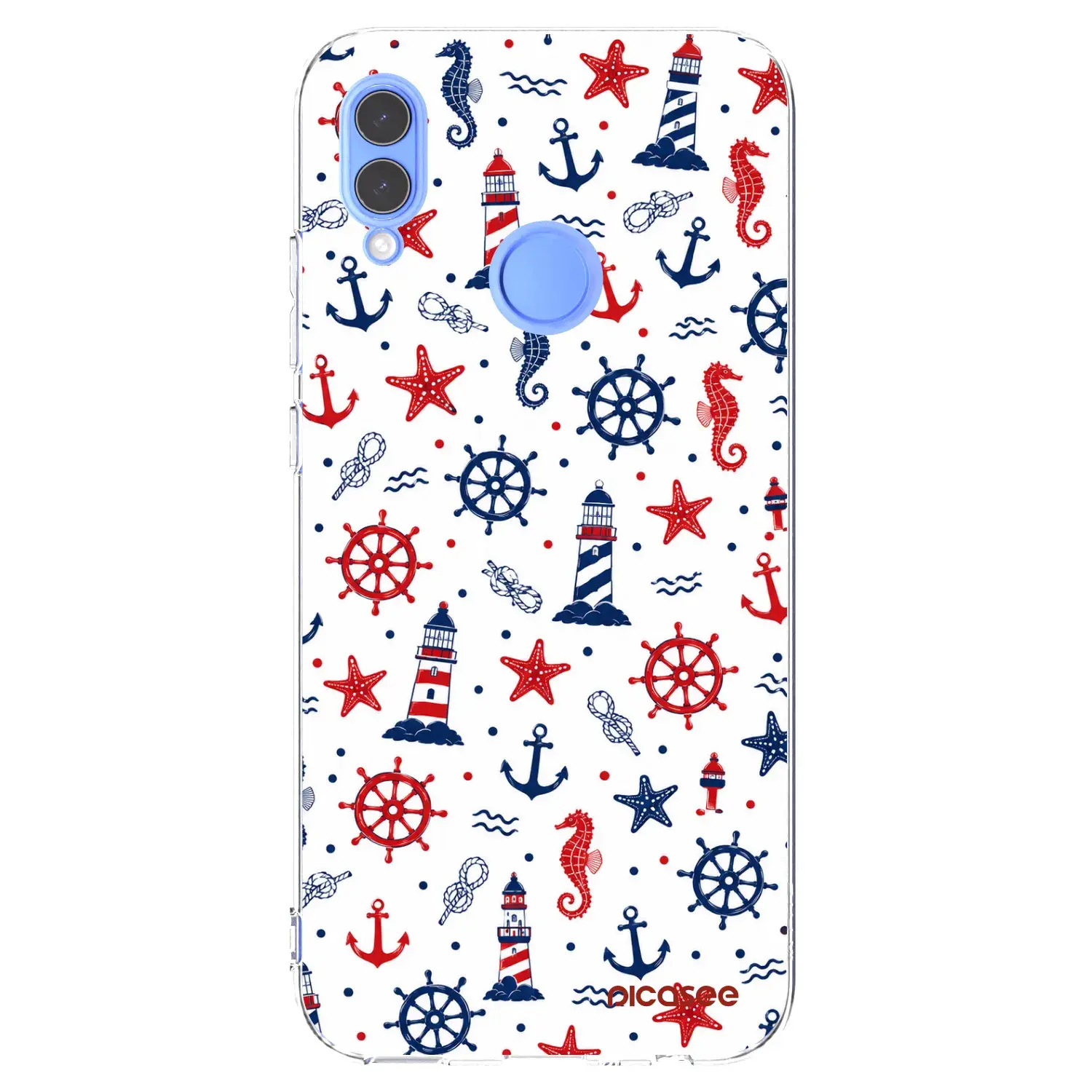 Silikonový průhledný obal pro Huawei P Smart 2019 - Sailor Vibes