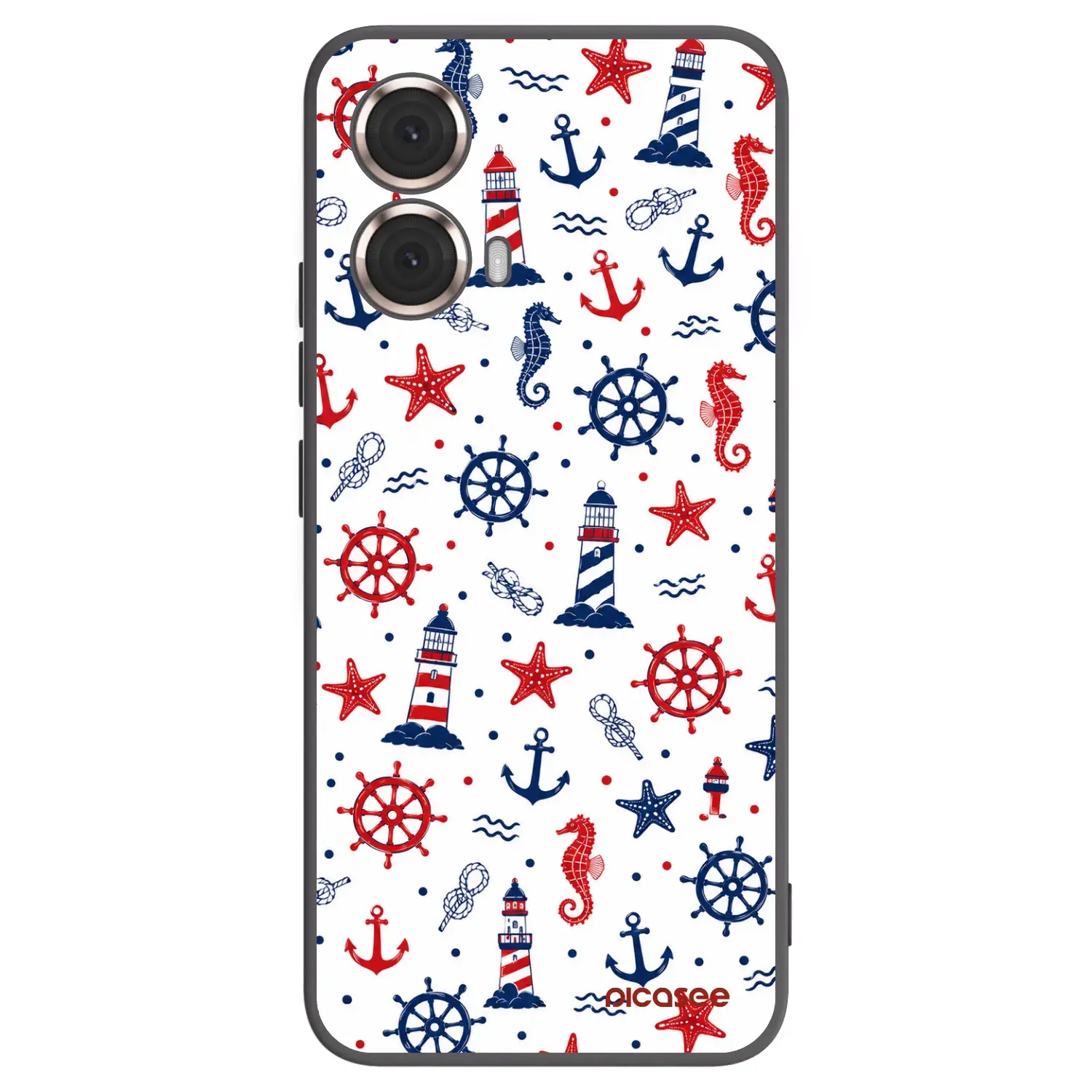 Silikonový černý obal pro Motorola Moto G85 - Sailor Vibes