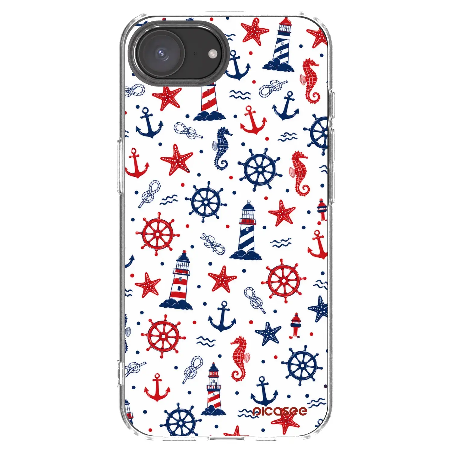 Silikonový průhledný obal pro Apple iPhone 16e - Sailor Vibes