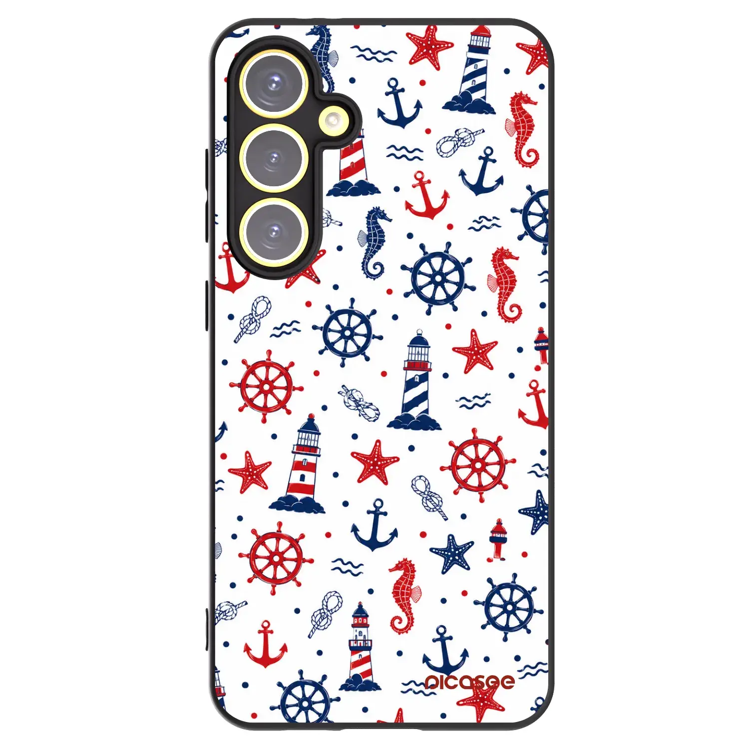 Silikonový černý obal pro Samsung Galaxy S24 FE S721B - Sailor Vibes