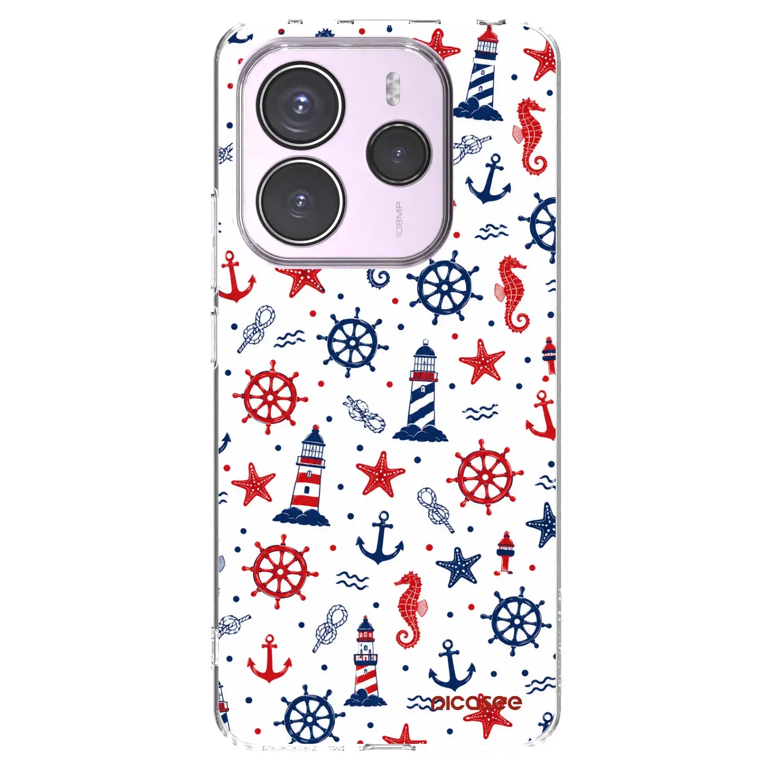 Silikonový průhledný obal pro Xiaomi Redmi Note 14 5G - Sailor Vibes