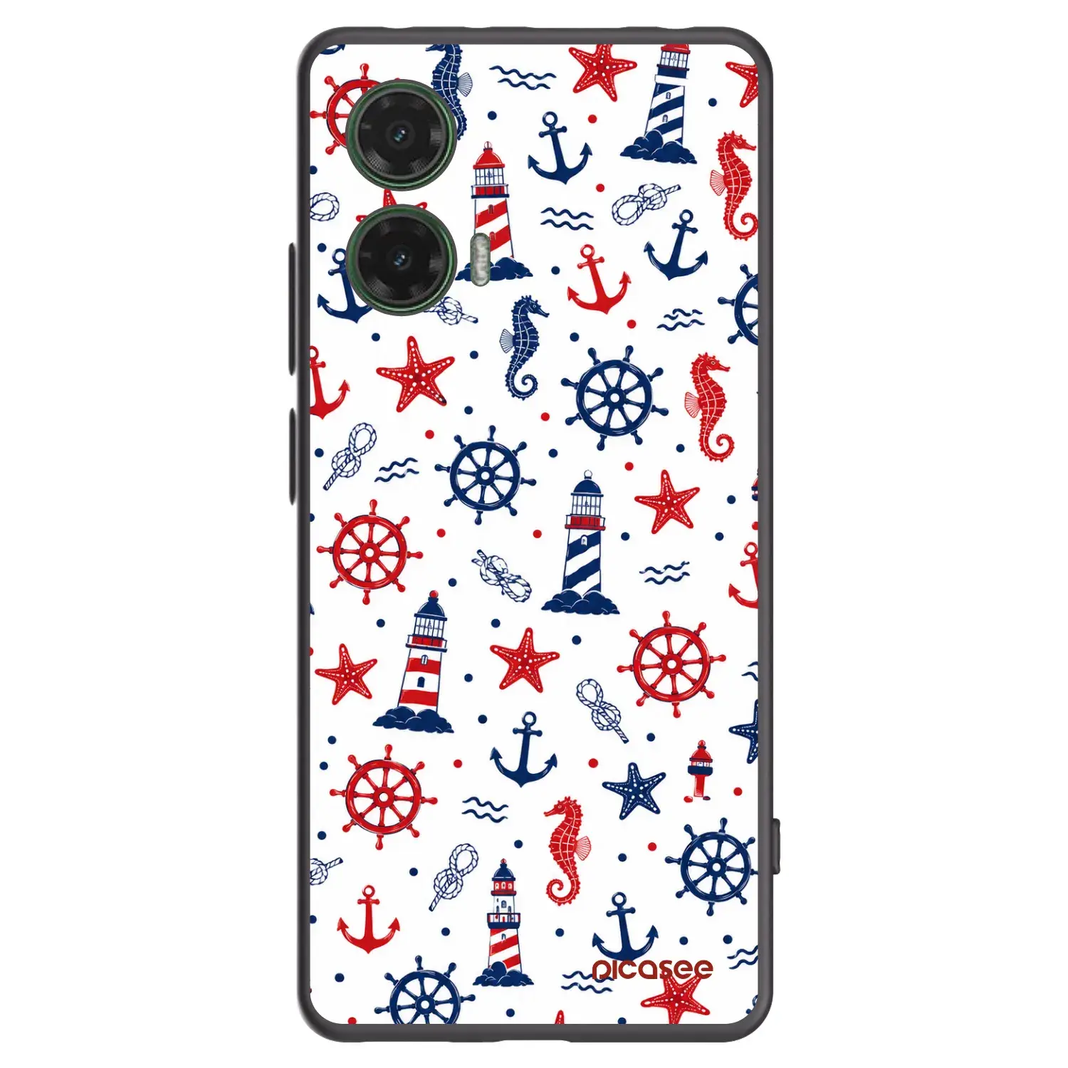 Silikonový černý obal pro Motorola Moto G35 5G - Sailor Vibes