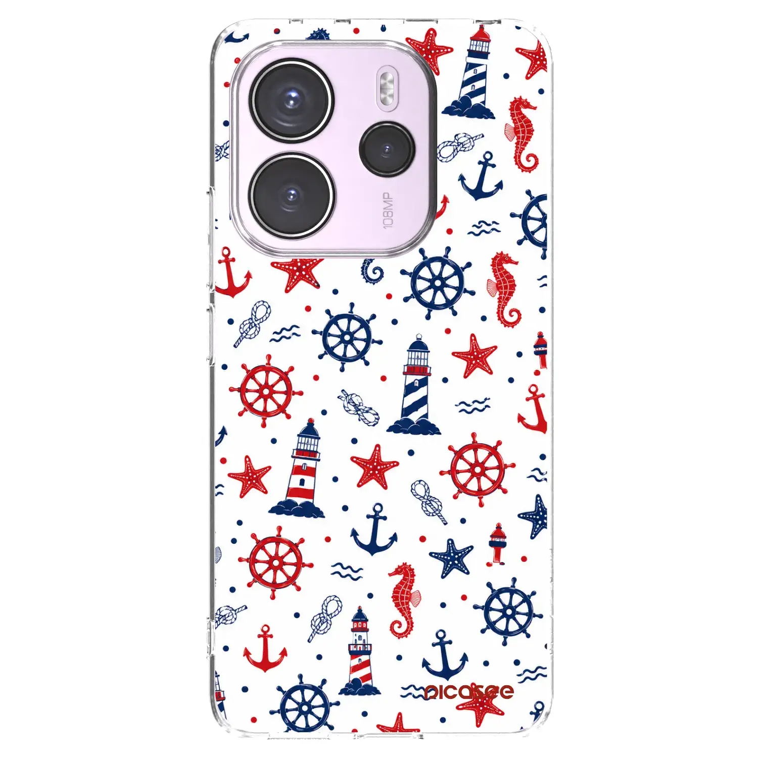 Silikonový průhledný obal pro Xiaomi Redmi Note 14 4G - Sailor Vibes