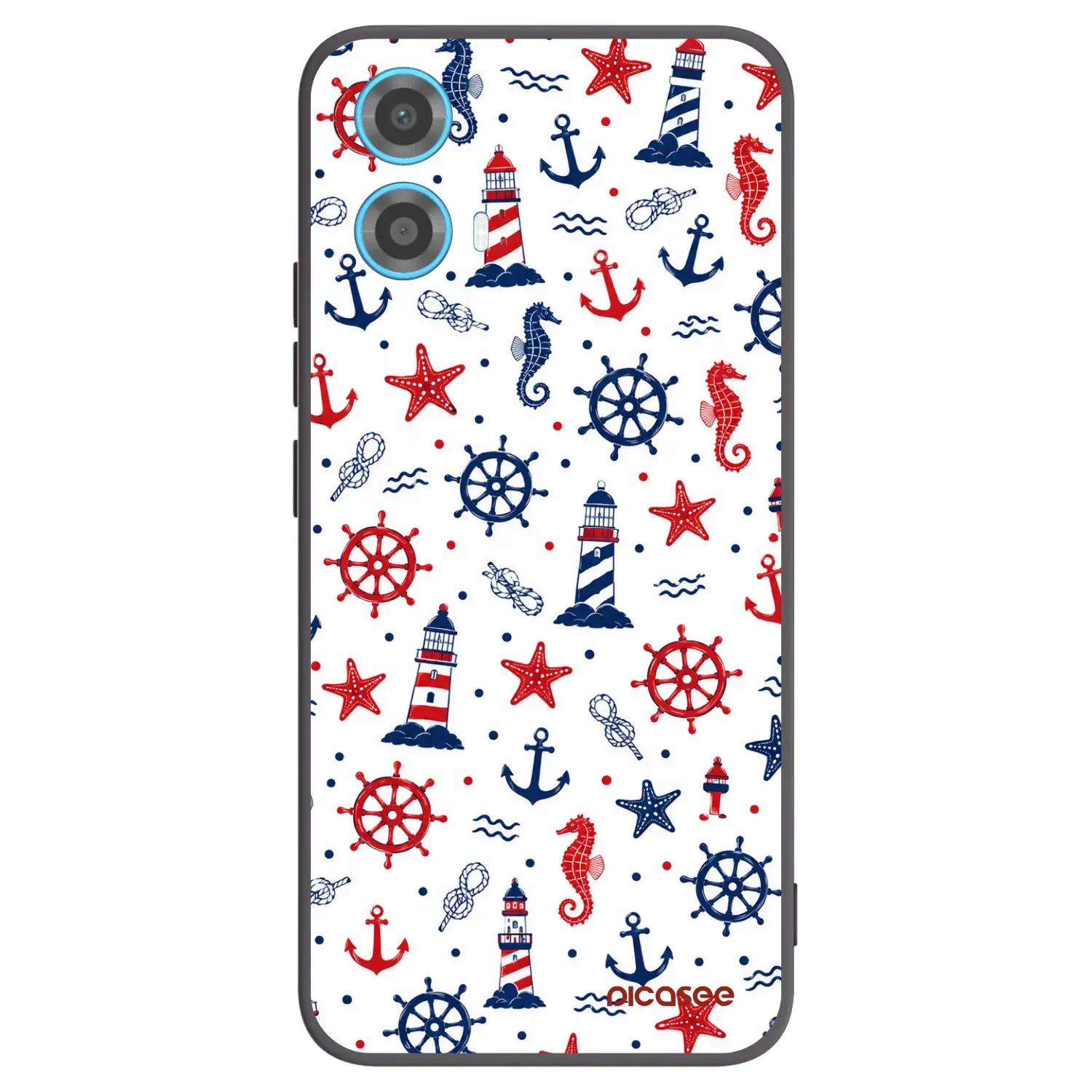Silikonový černý obal pro Motorola Moto G34 5G - Sailor Vibes