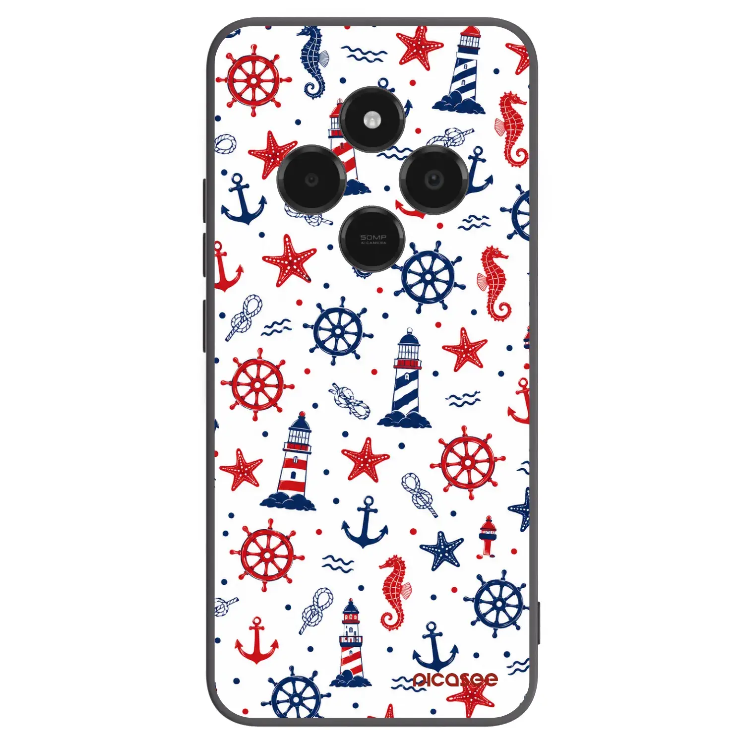 Silikonový černý obal pro Xiaomi Poco C75 - Sailor Vibes