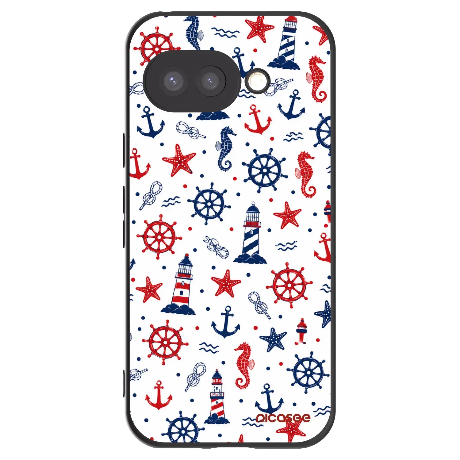 Silikonový černý obal pro Google Pixel 9a - Sailor Vibes
