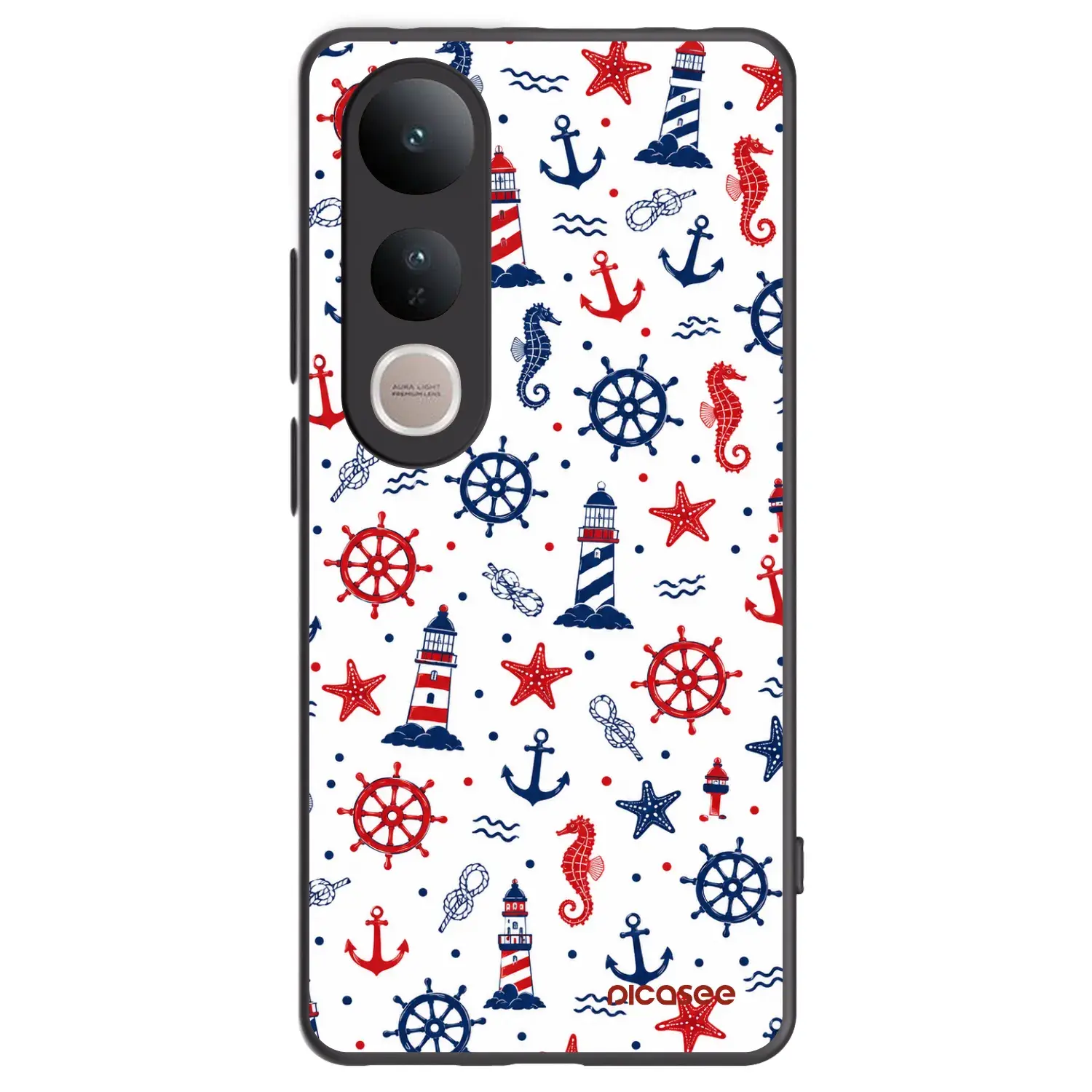 Silikonový černý obal pro Vivo V50 Lite 5G - Sailor Vibes