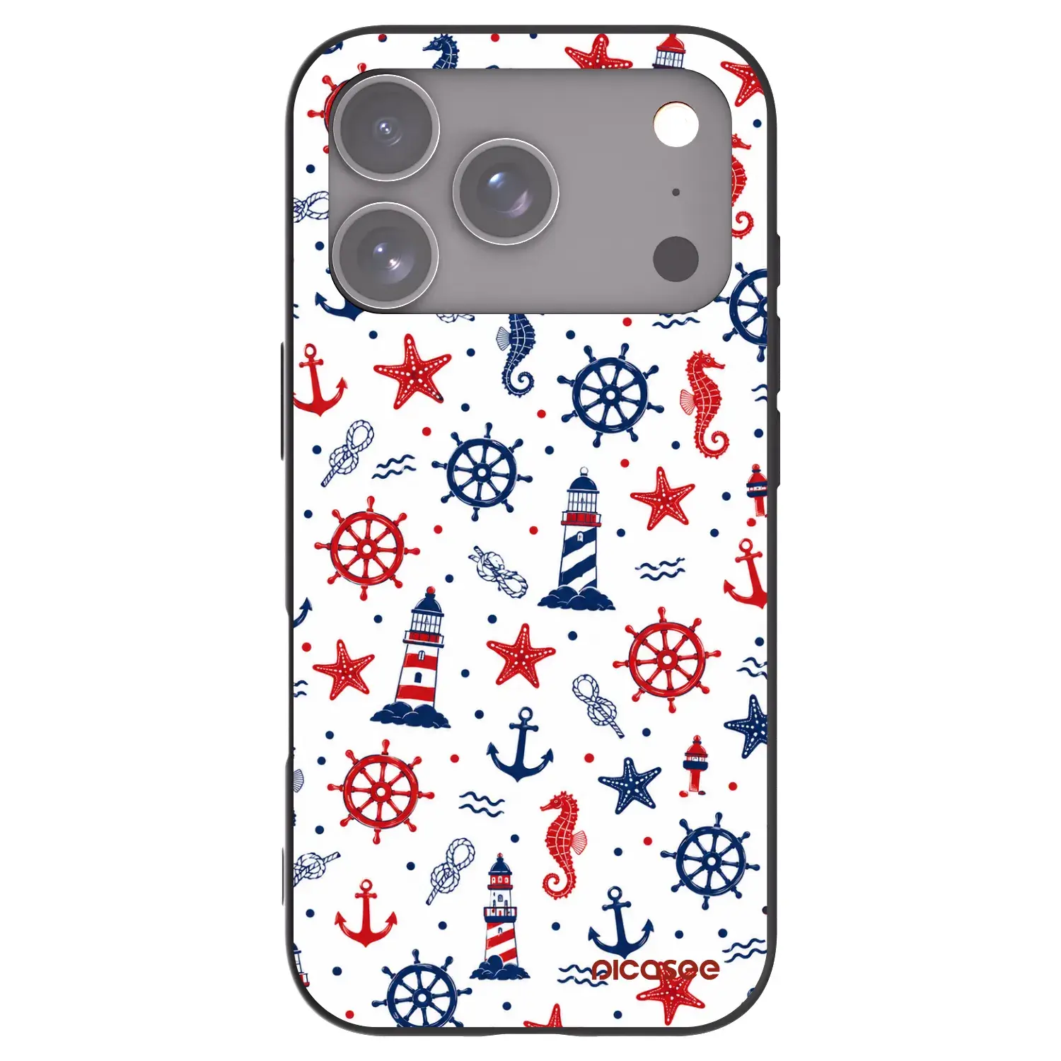 Silikonový černý obal pro Apple iPhone 17 Pro - Sailor Vibes