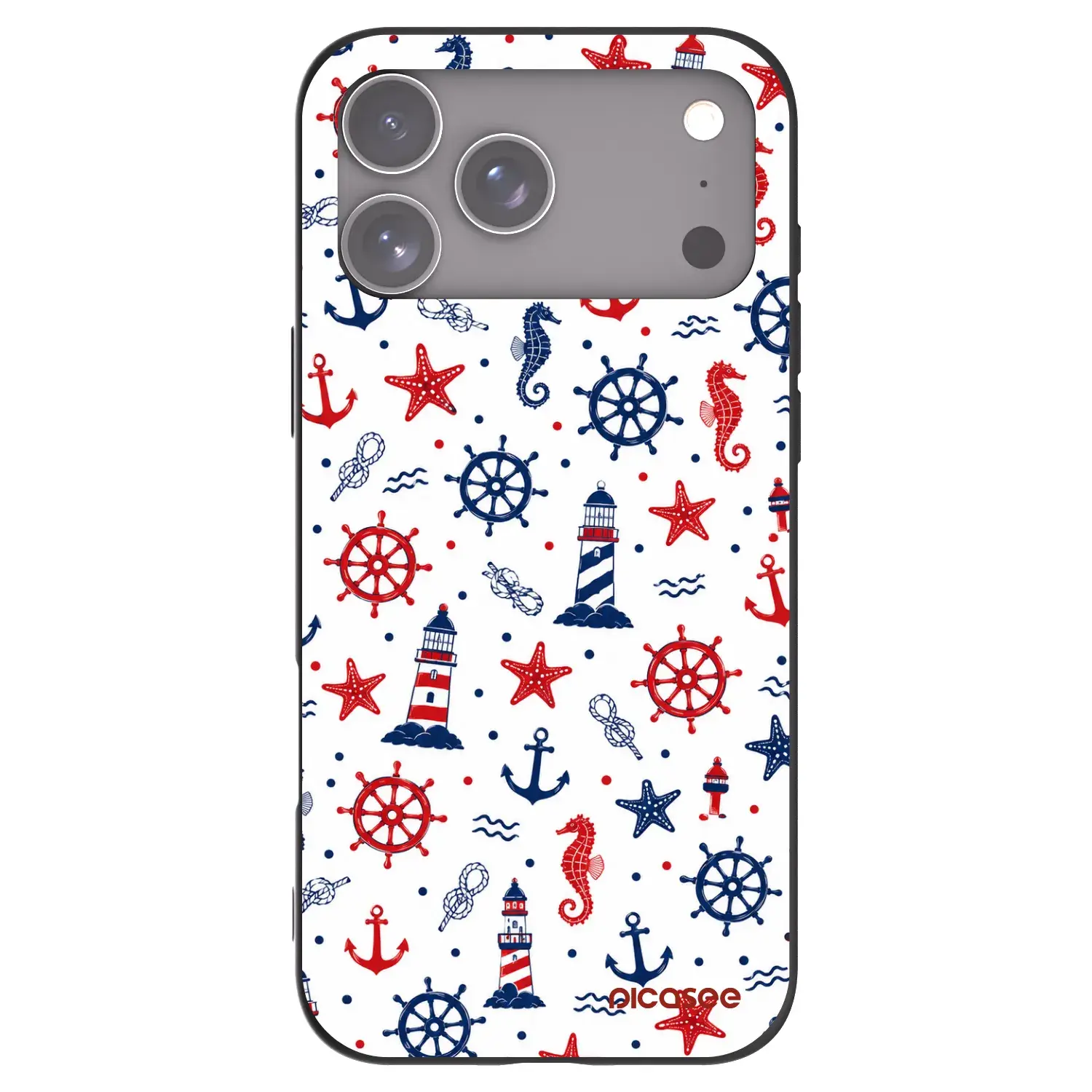 Silikonový černý obal pro Apple iPhone 17 Pro Max - Sailor Vibes