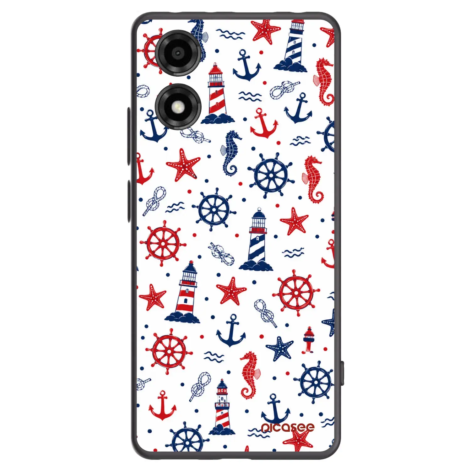 Silikonový černý obal pro Motorola Moto E14 - Sailor Vibes