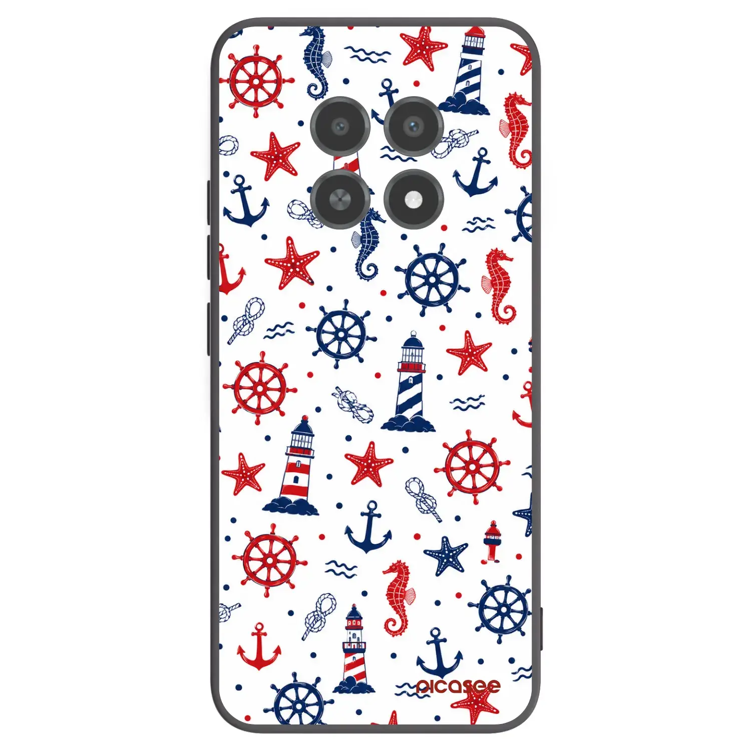 Silikonový černý obal pro Realme 12X - Sailor Vibes
