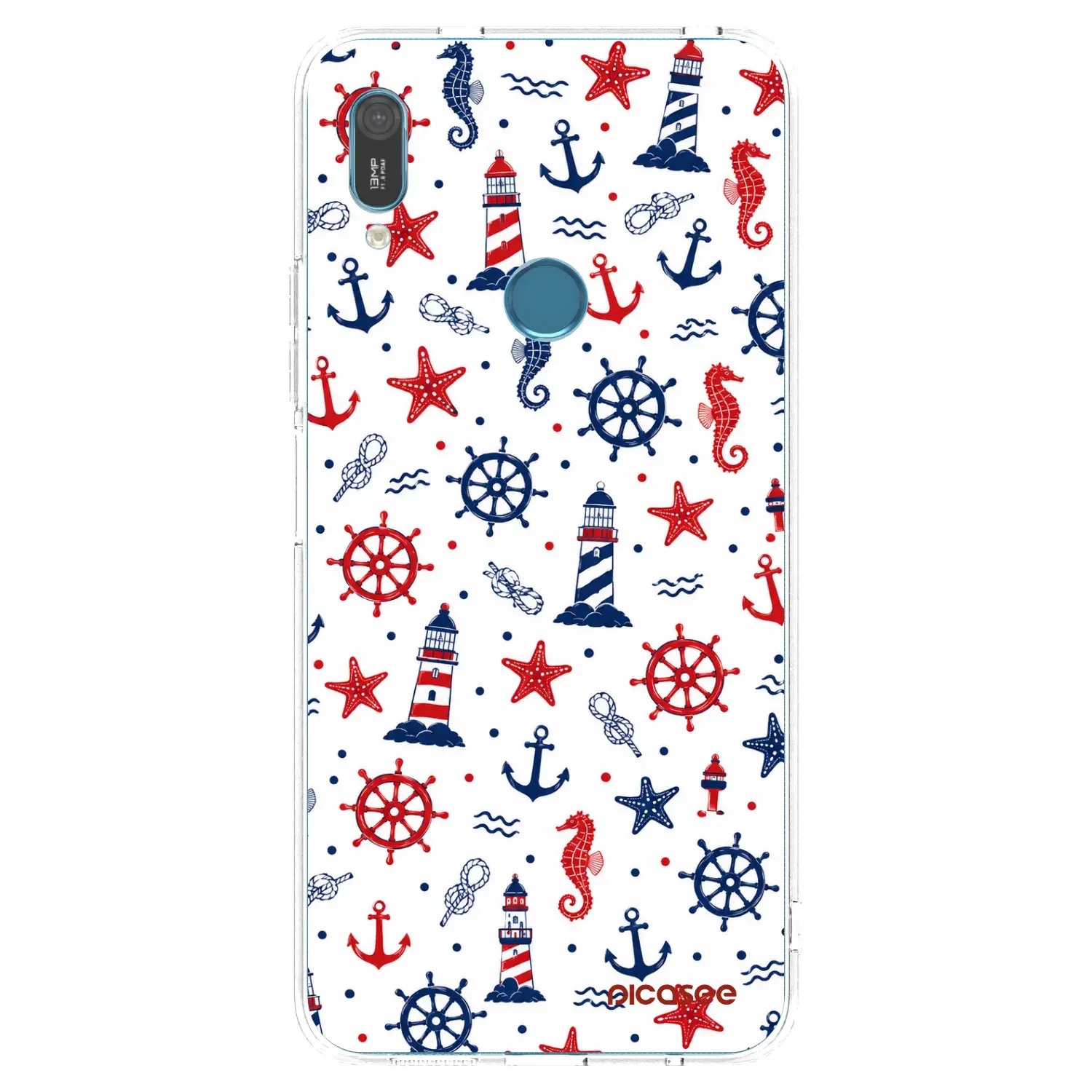 Silikonový průhledný obal pro Huawei Y6 2019 - Sailor Vibes