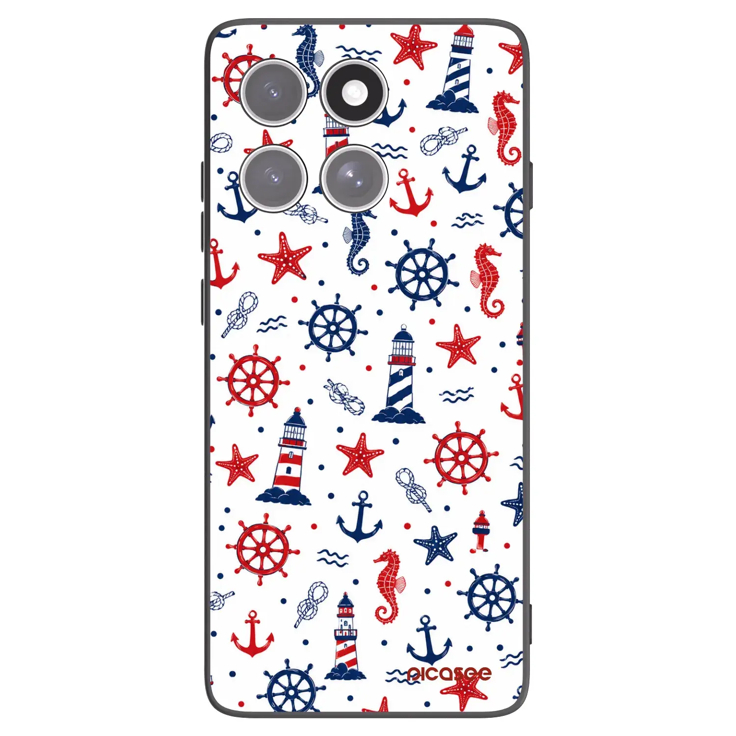 Silikonový černý obal pro Motorola Edge 60 Pro - Sailor Vibes