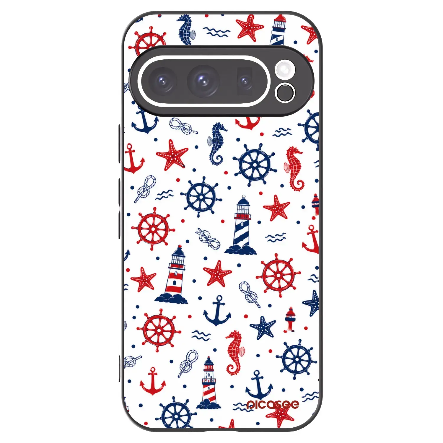 Silikonový černý obal pro Google Pixel 9 Pro XL - Sailor Vibes