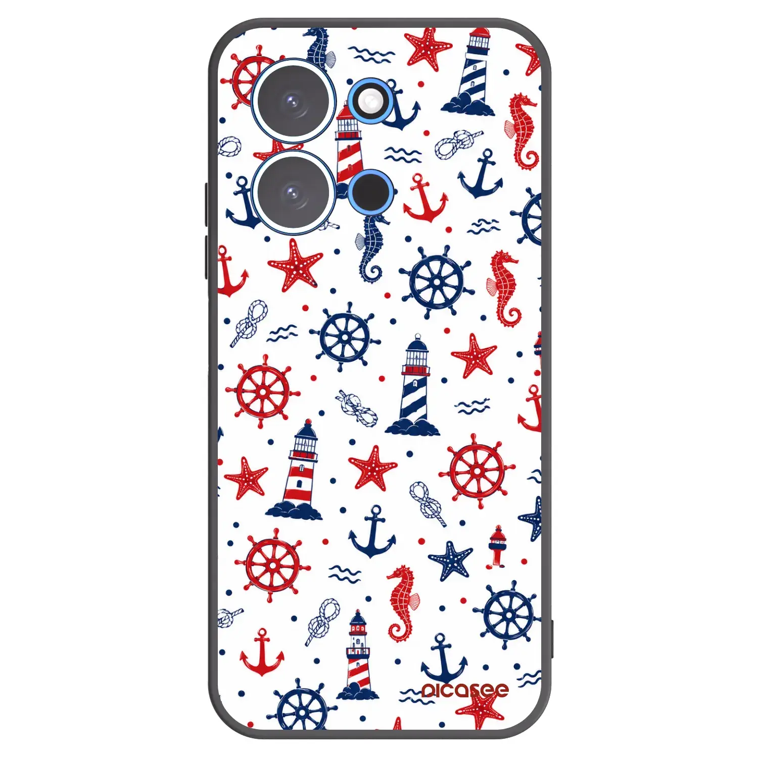 Silikonový černý obal pro Xiaomi Redmi 15C 4G - Sailor Vibes