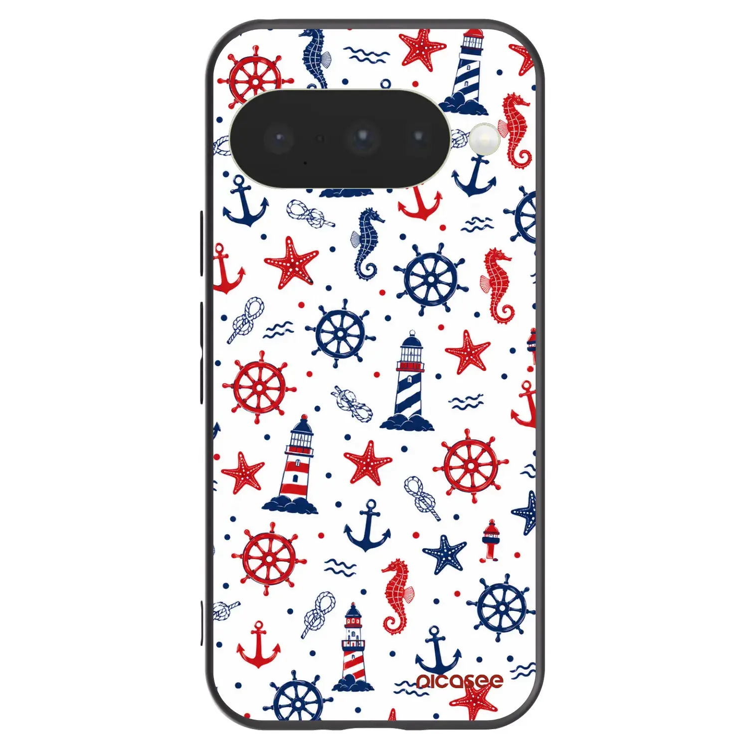 Silikonový černý obal pro Google Pixel 10 - Sailor Vibes