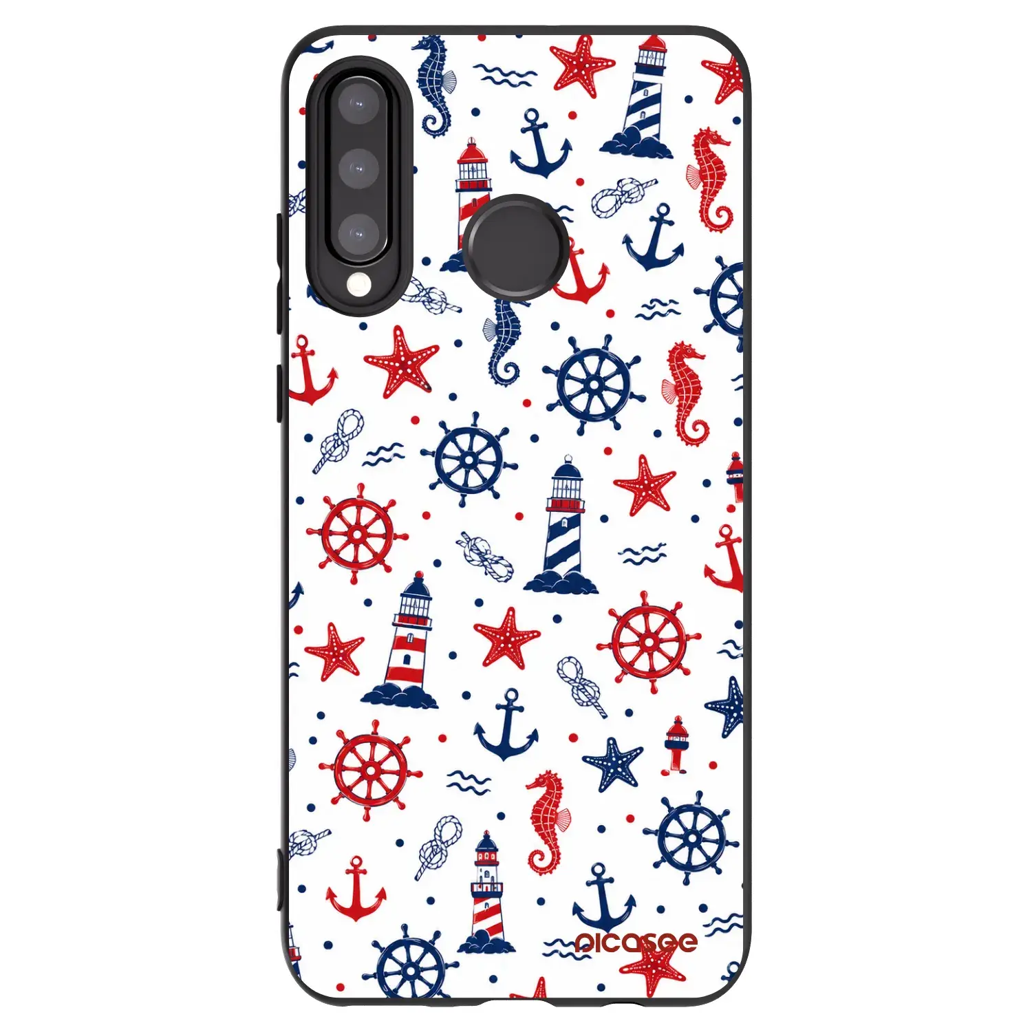 Silikonový černý obal pro Huawei P30 Lite - Sailor Vibes