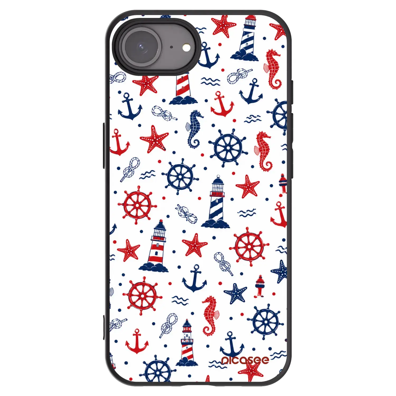 Silikonový černý obal pro Apple iPhone 17e - Sailor Vibes