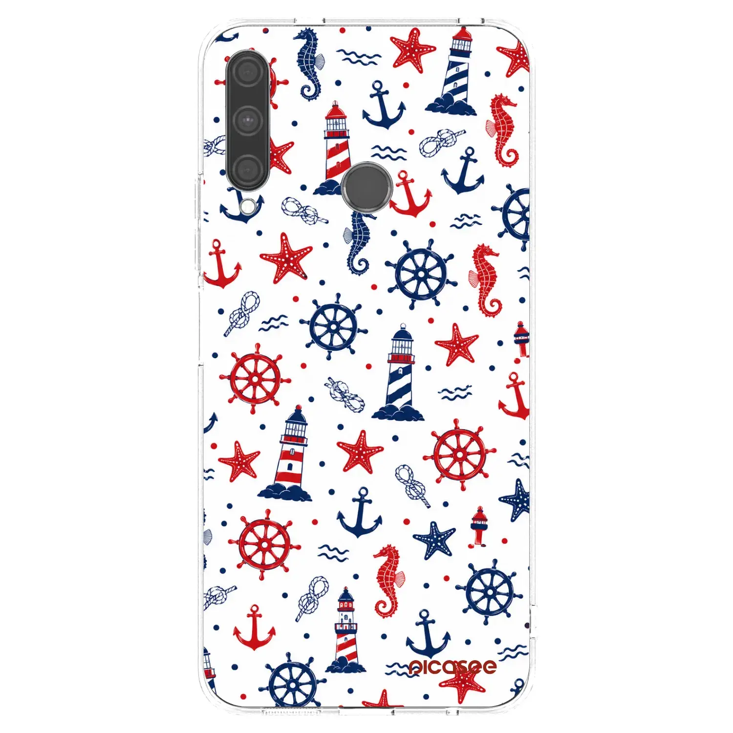 Silikonový průhledný obal pro Huawei P40 Lite E - Sailor Vibes