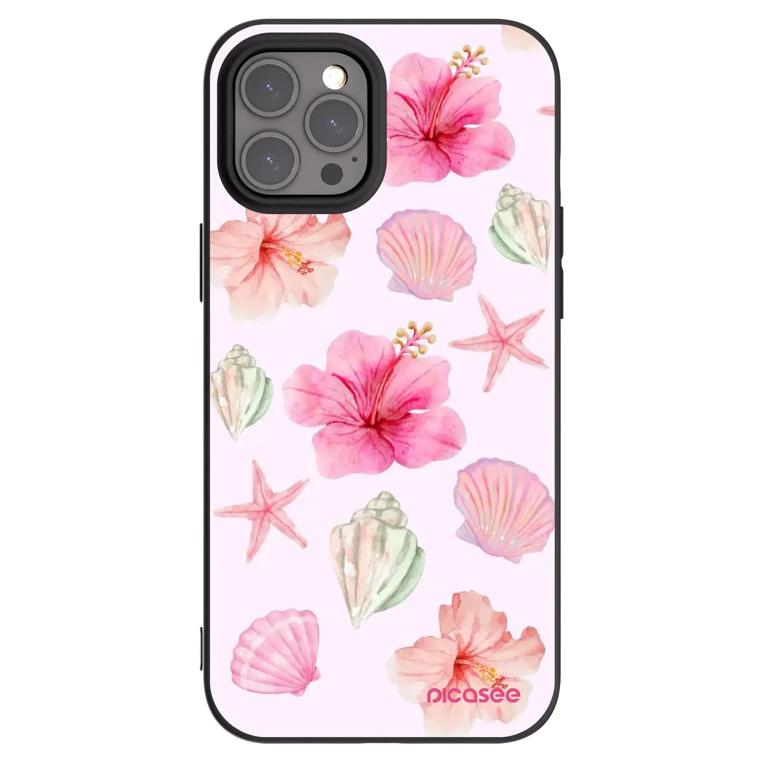 Silikonový černý obal pro Apple iPhone 12 Pro Max - Blush Lagoon