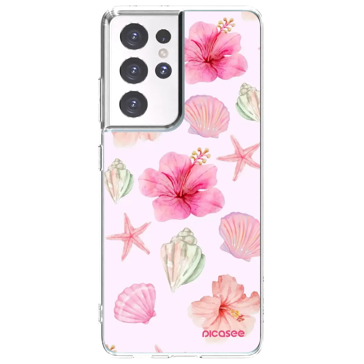 Silikonový průhledný obal pro Samsung Galaxy S21 Ultra 5G G998B - Blush Lagoon
