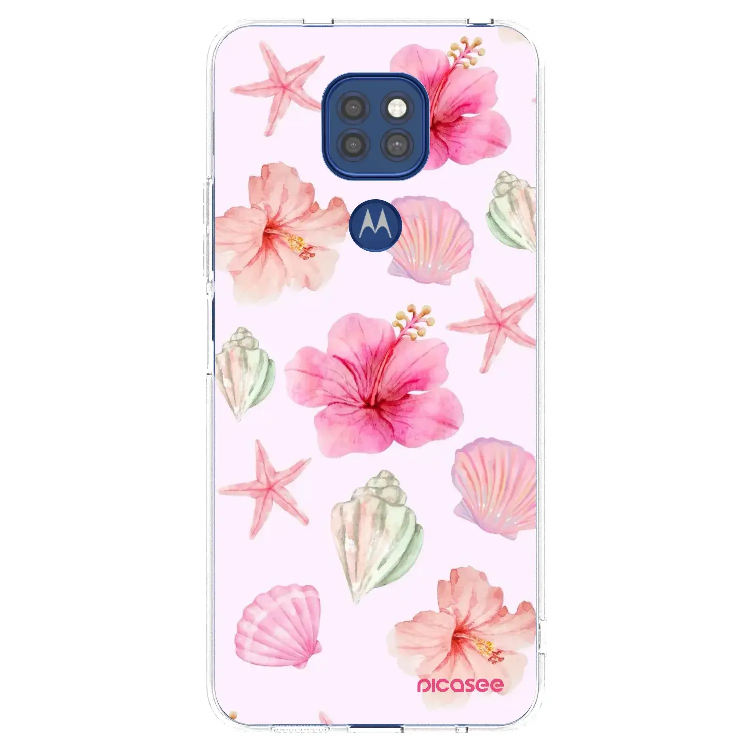 Silikonový průhledný obal pro Motorola Moto G9 Play - Blush Lagoon