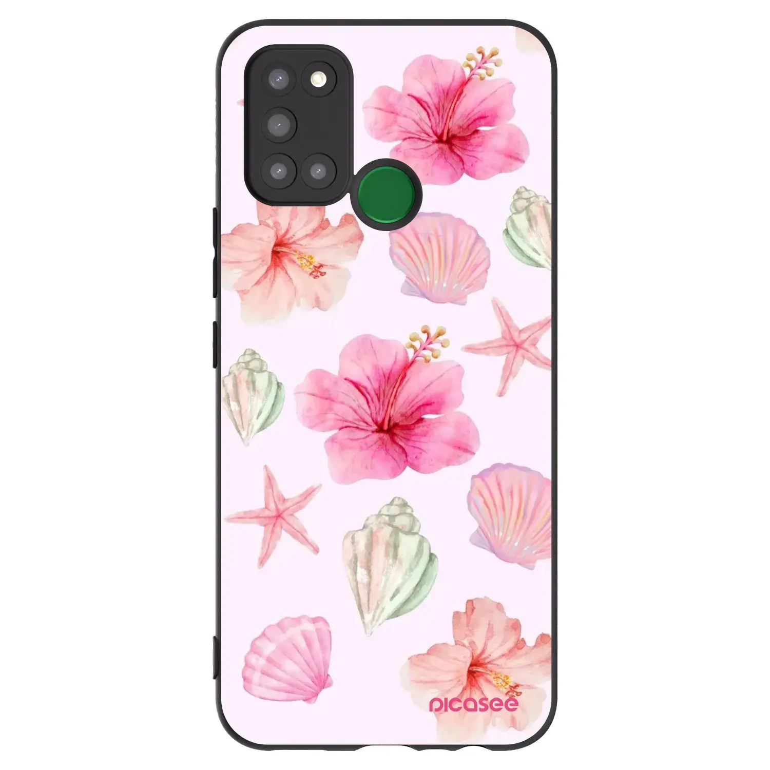 Silikonový černý obal pro Realme 7i - Blush Lagoon