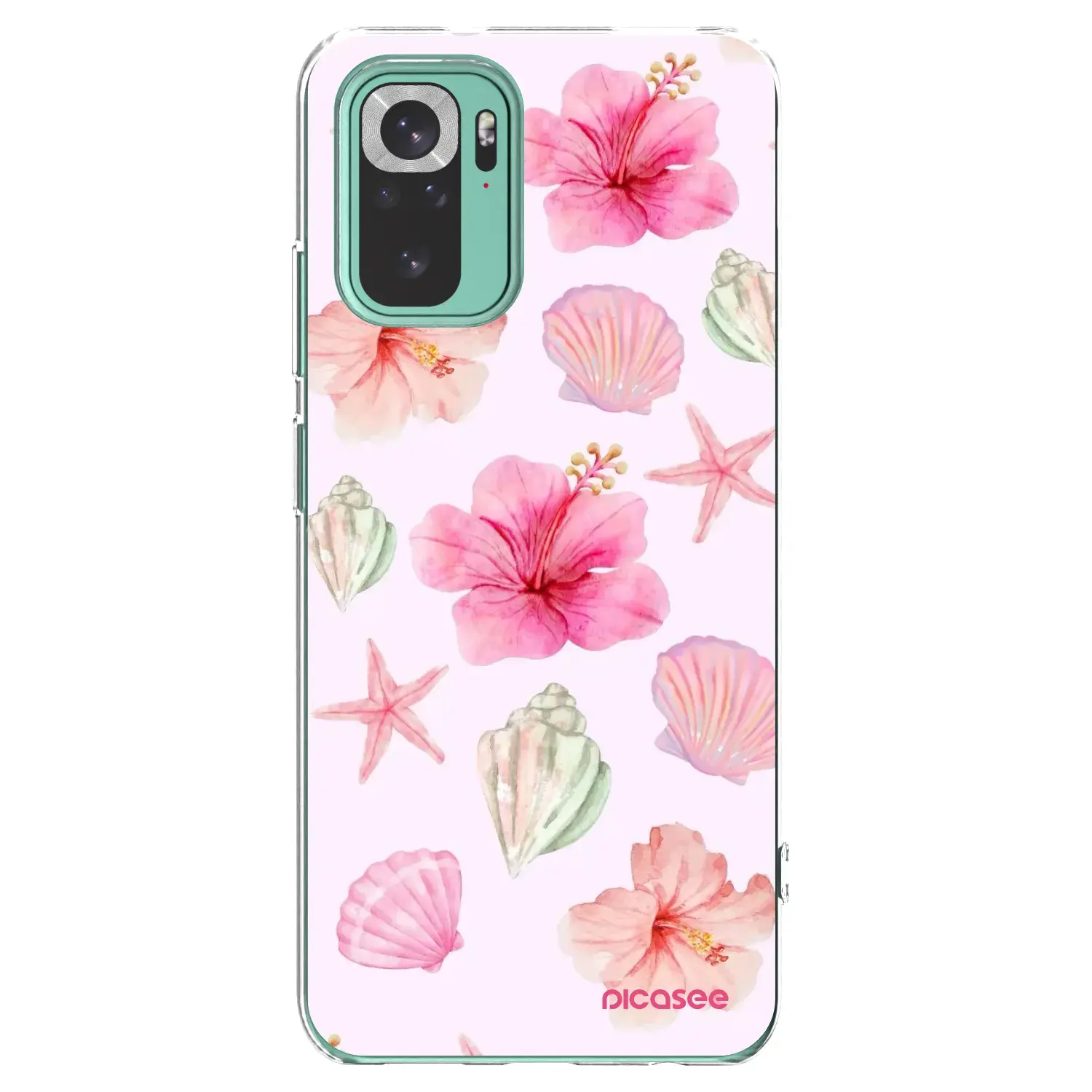 Silikonový průhledný obal pro Xiaomi Redmi Note 10 Pro - Blush Lagoon