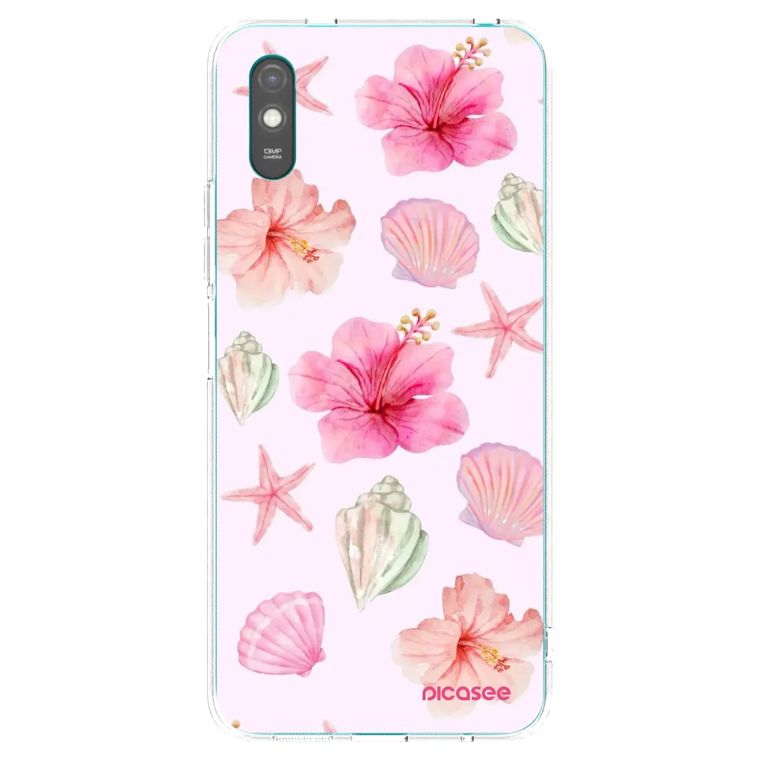 Silikonový průhledný obal pro Xiaomi Redmi 9AT - Blush Lagoon