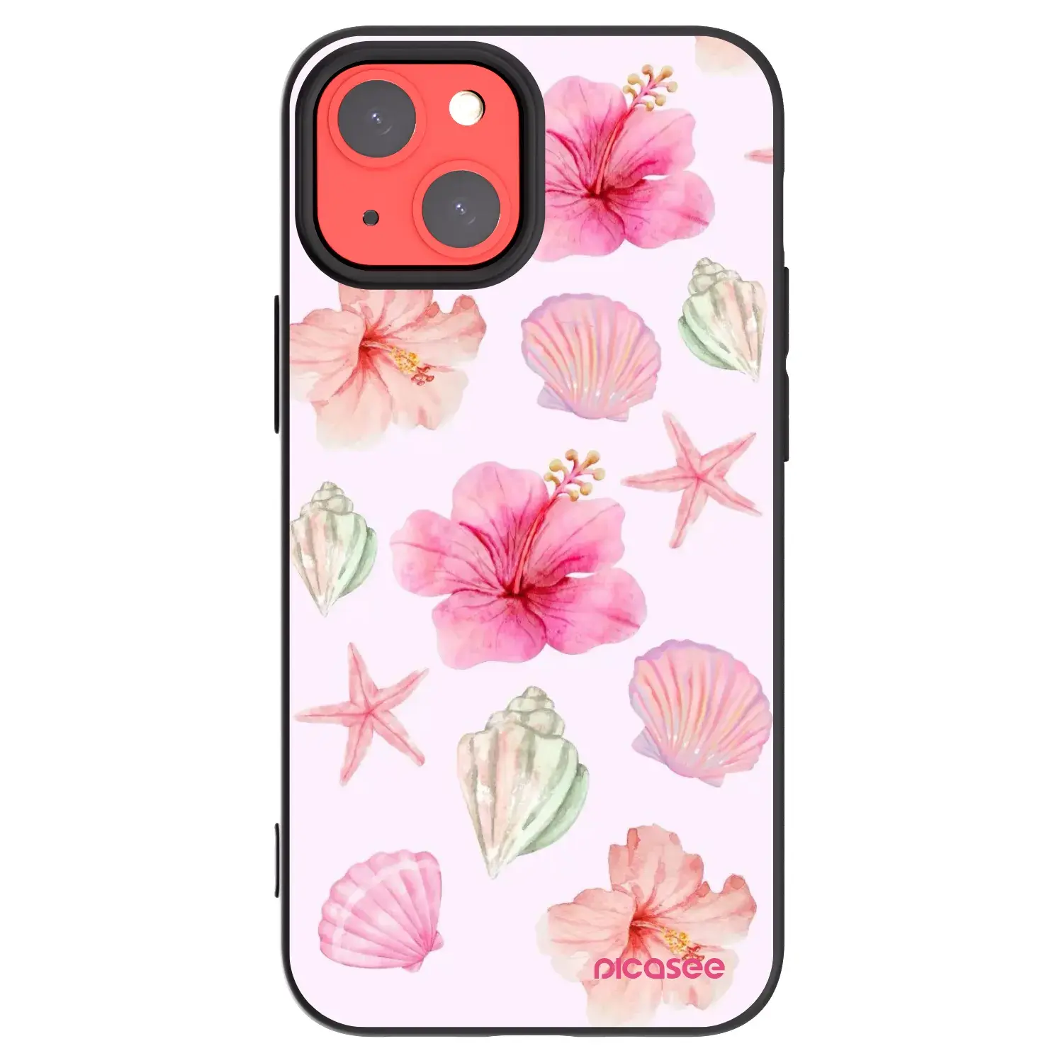 Silikonový černý obal pro Apple iPhone 13 mini - Blush Lagoon