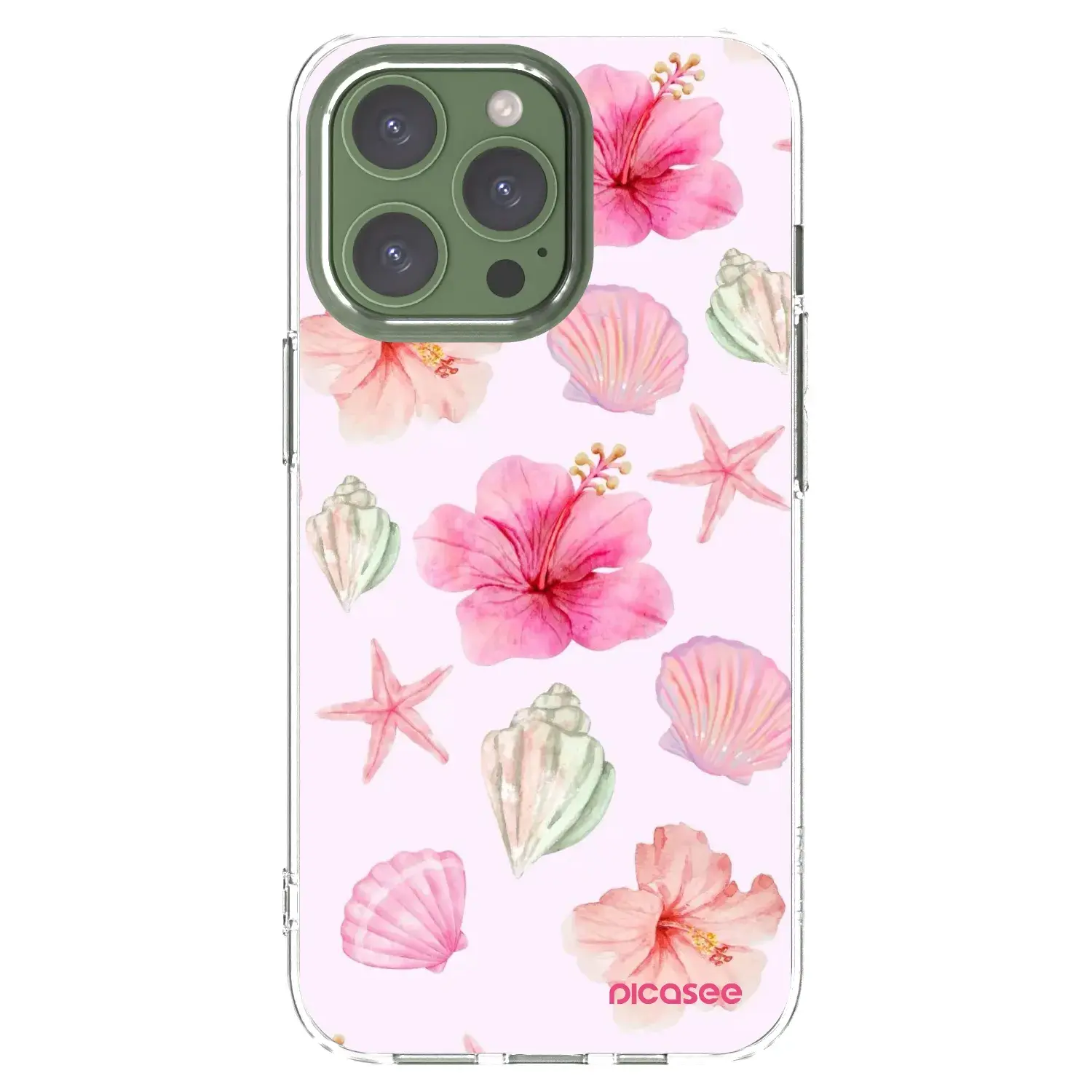 Silikonový průhledný obal pro Apple iPhone 13 Pro - Blush Lagoon