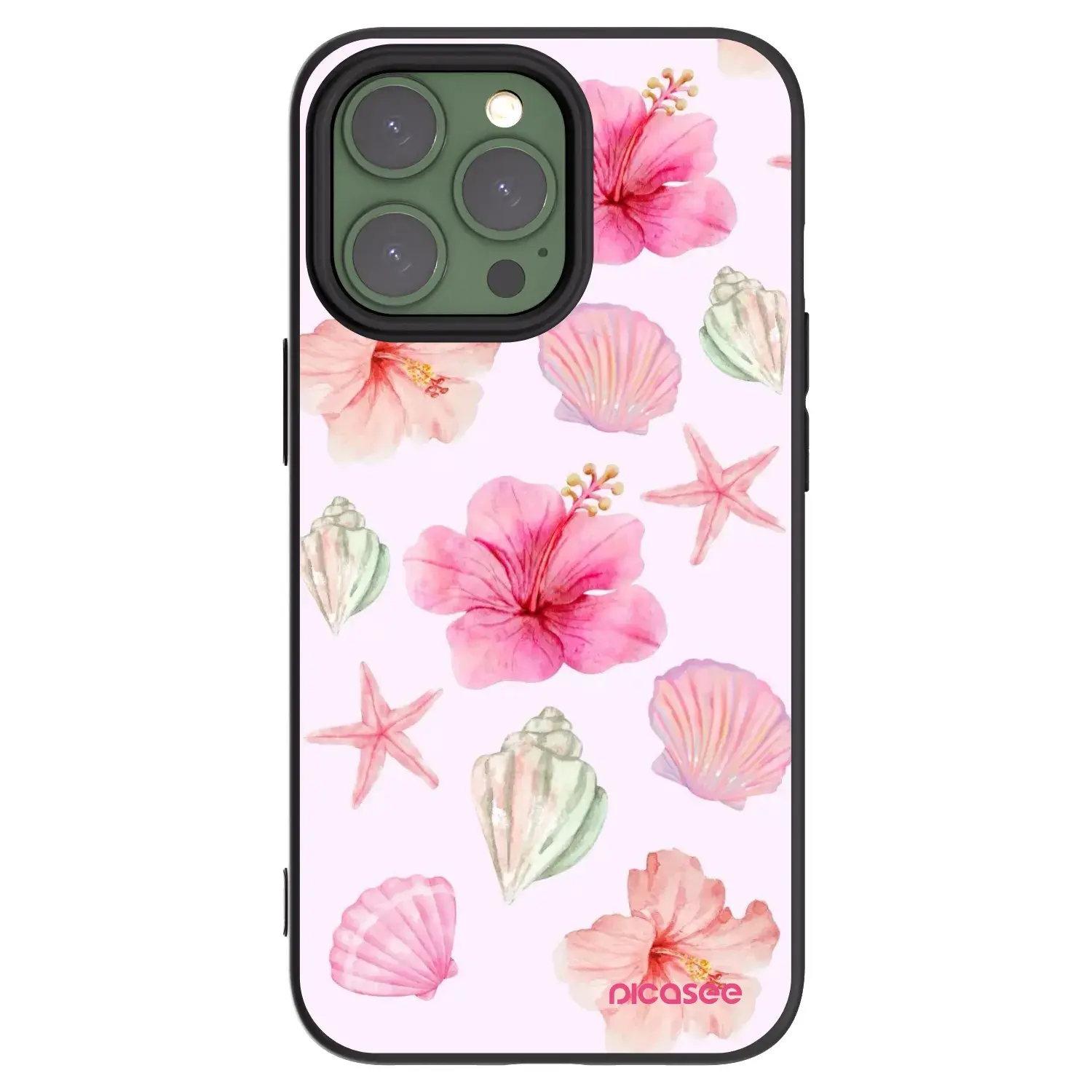 Silikonový černý obal pro Apple iPhone 13 Pro - Blush Lagoon