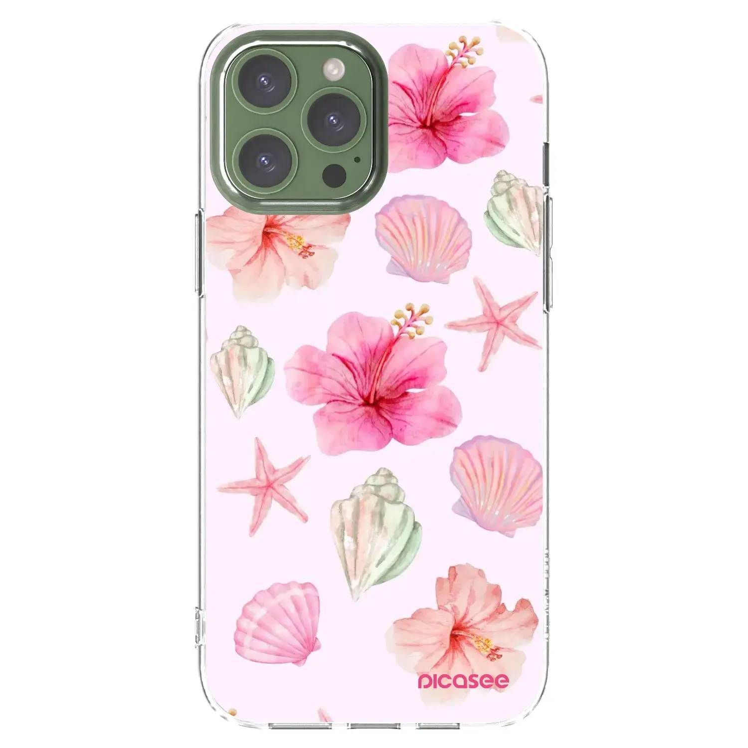 Silikonový průhledný obal pro Apple iPhone 13 Pro Max - Blush Lagoon