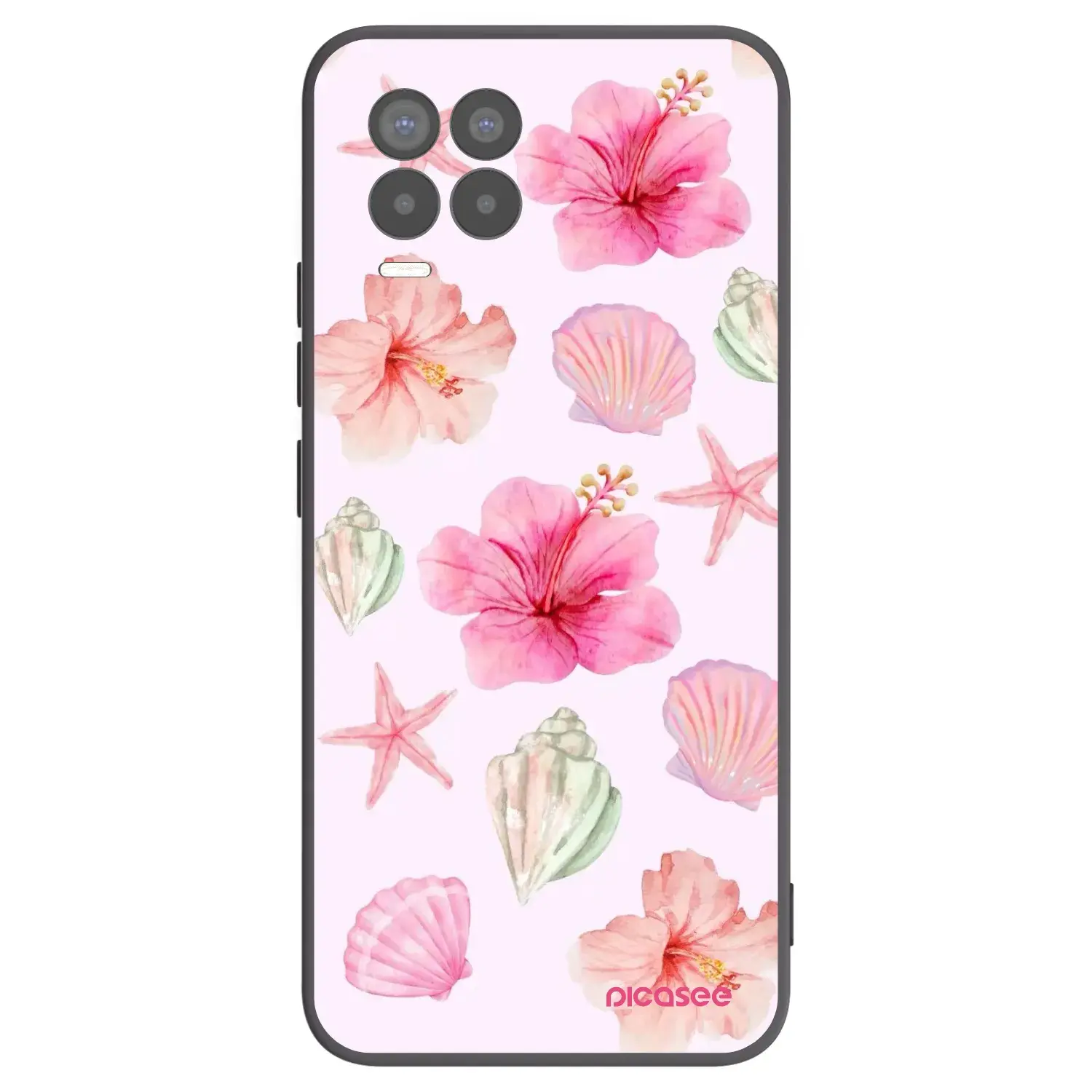 Silikonový černý obal pro Realme 8 Pro - Blush Lagoon