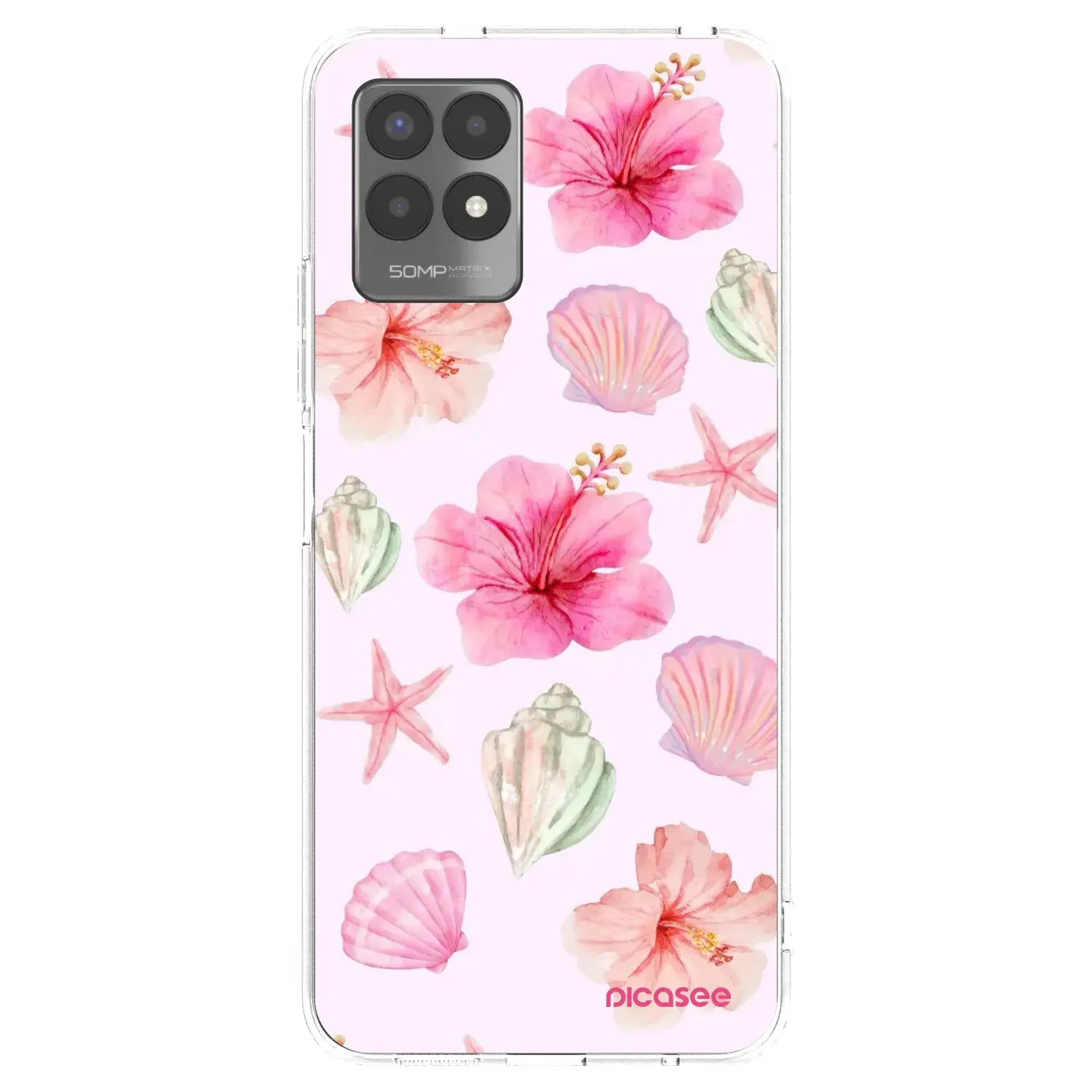 Silikonový průhledný obal pro Realme 8i - Blush Lagoon