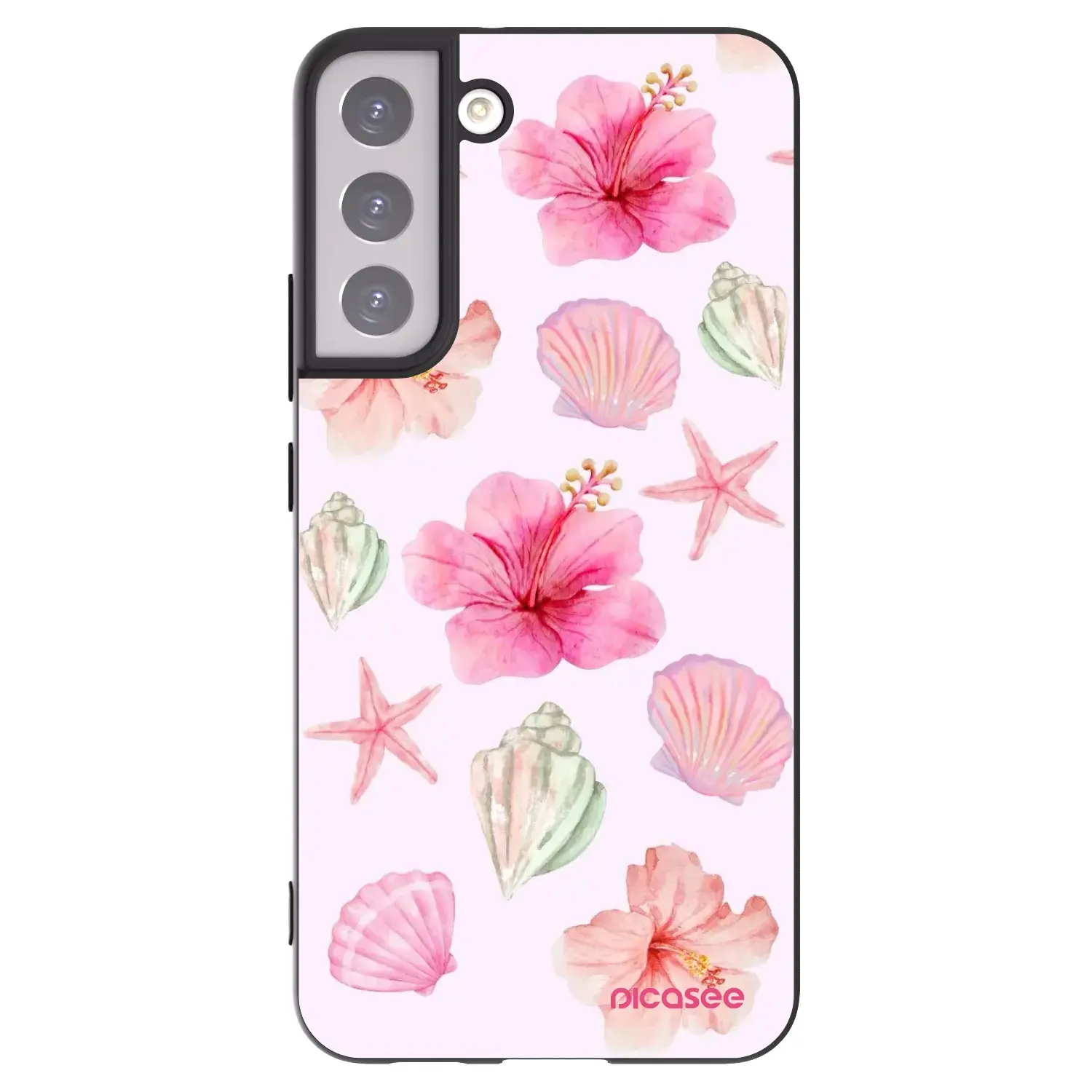Silikonový černý obal pro Samsung Galaxy S22+ 5G - Blush Lagoon