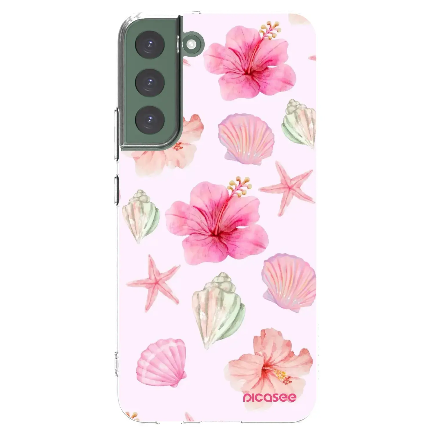 Silikonový průhledný obal pro Samsung Galaxy S22+ 5G - Blush Lagoon