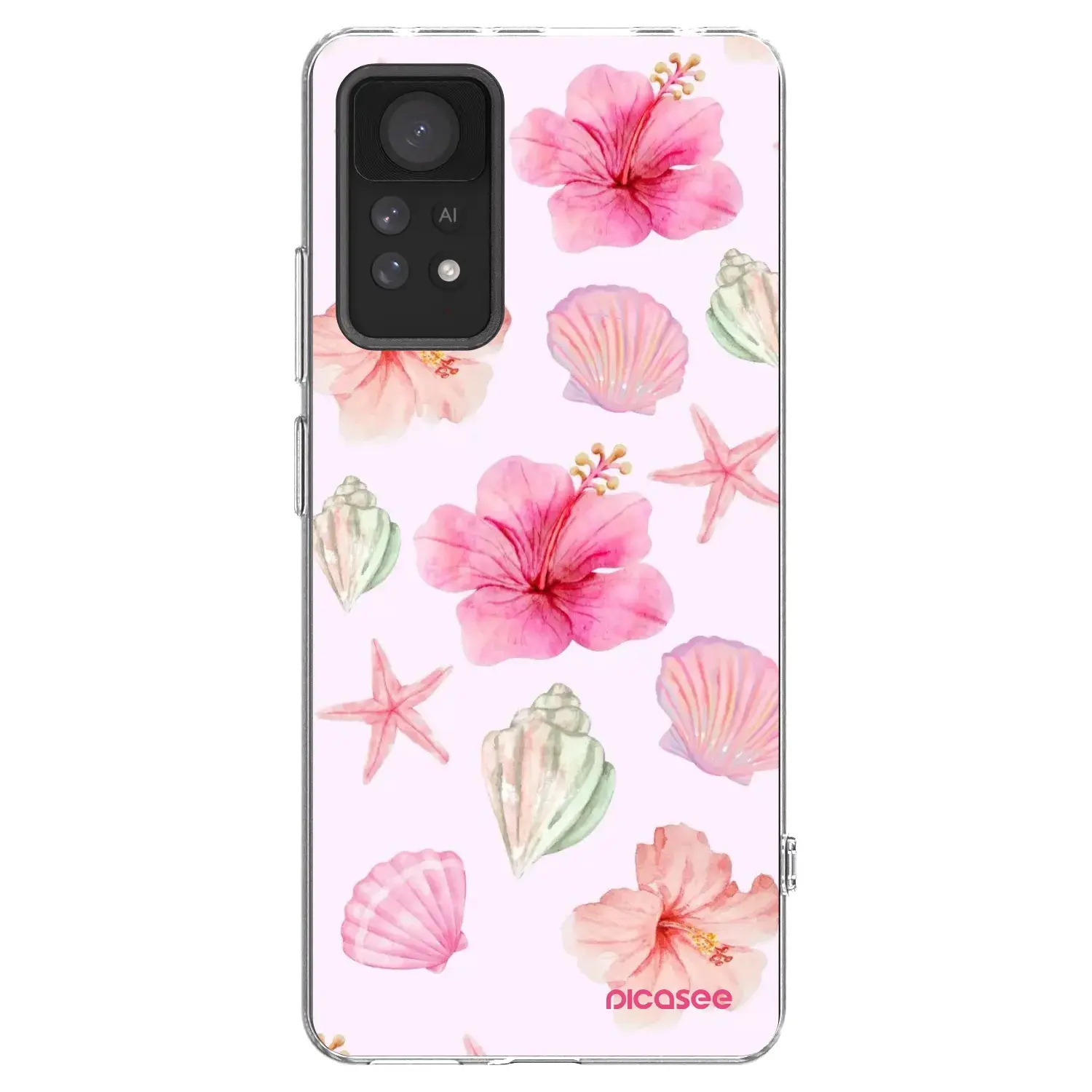 Silikonový průhledný obal pro Xiaomi Redmi Note 11 Pro - Blush Lagoon