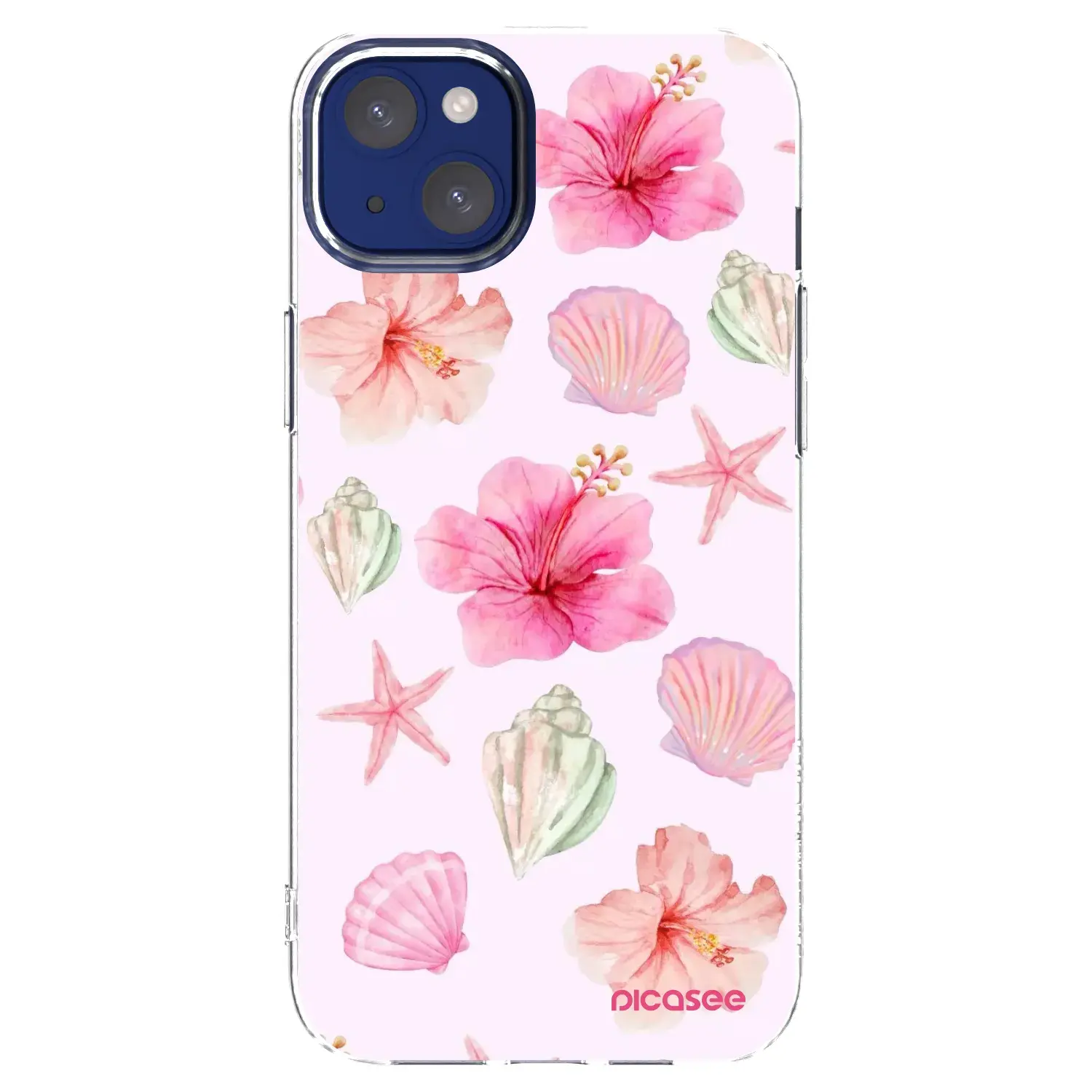 Silikonový průhledný obal pro Apple iPhone 14 Plus - Blush Lagoon