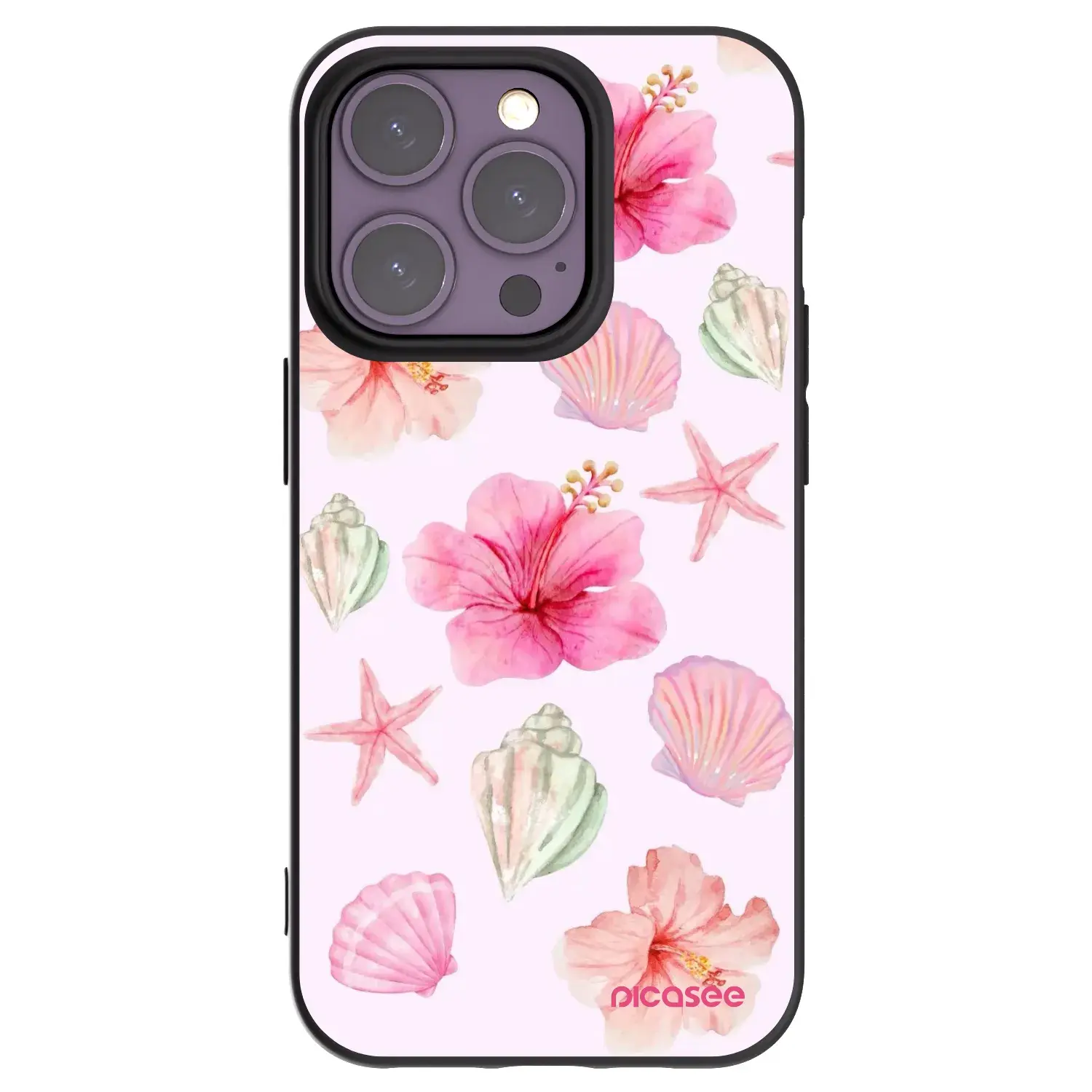 Silikonový černý obal pro Apple iPhone 14 Pro - Blush Lagoon