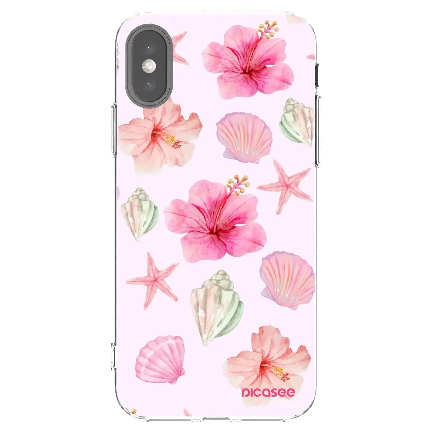 Silikonový průhledný obal pro Apple iPhone X/XS - Blush Lagoon