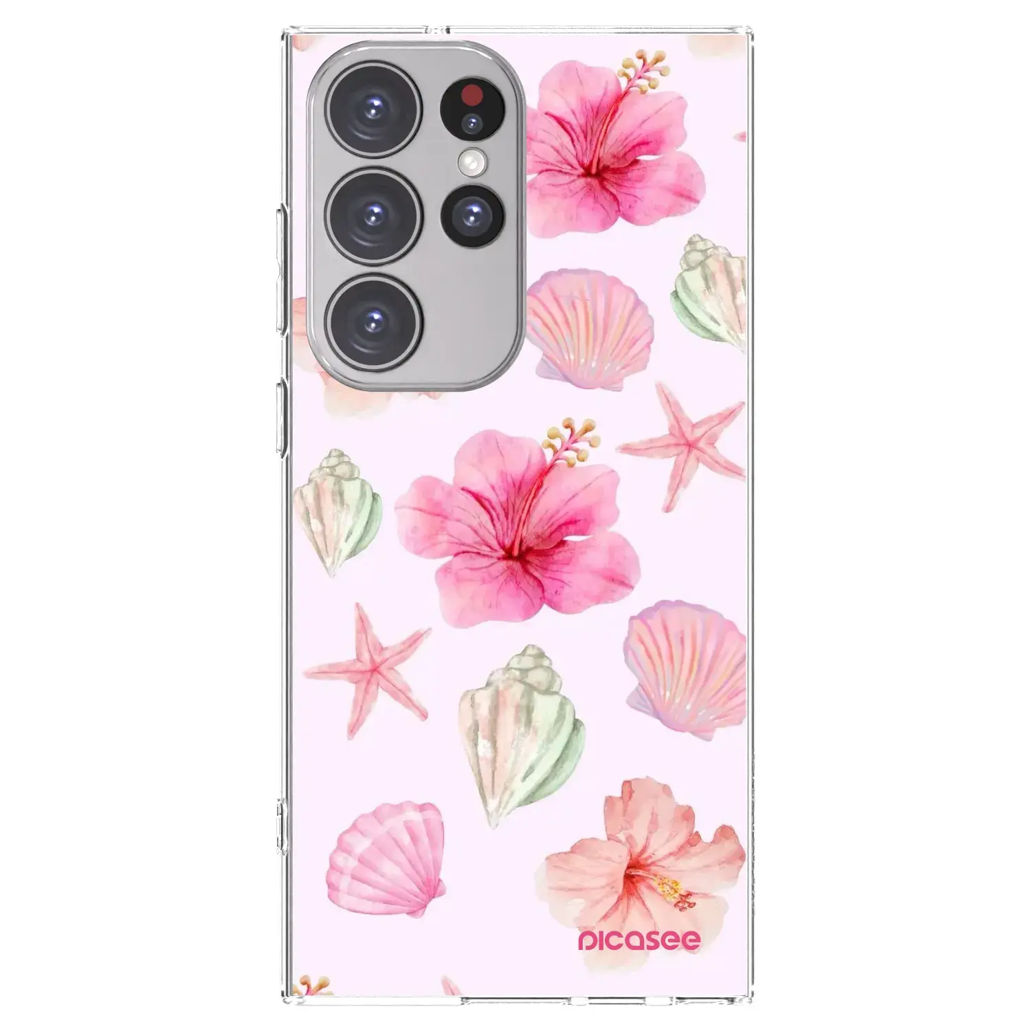 Silikonový průhledný obal pro Samsung Galaxy S23 Ultra 5G - Blush Lagoon